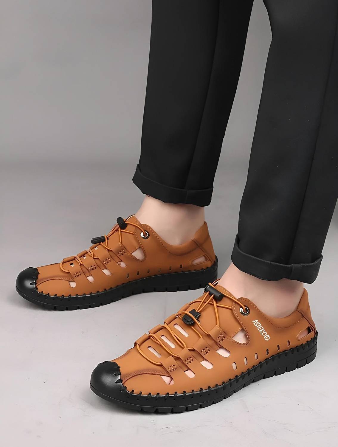 ASTEROID Men's Shoes Fashion Casual Slide Beach Sandals. Party Wear For Men