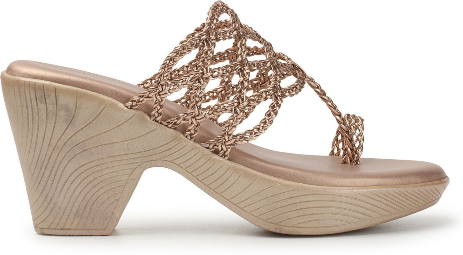 Image of madam glorious Women Heels Sandal (Pink, 7)