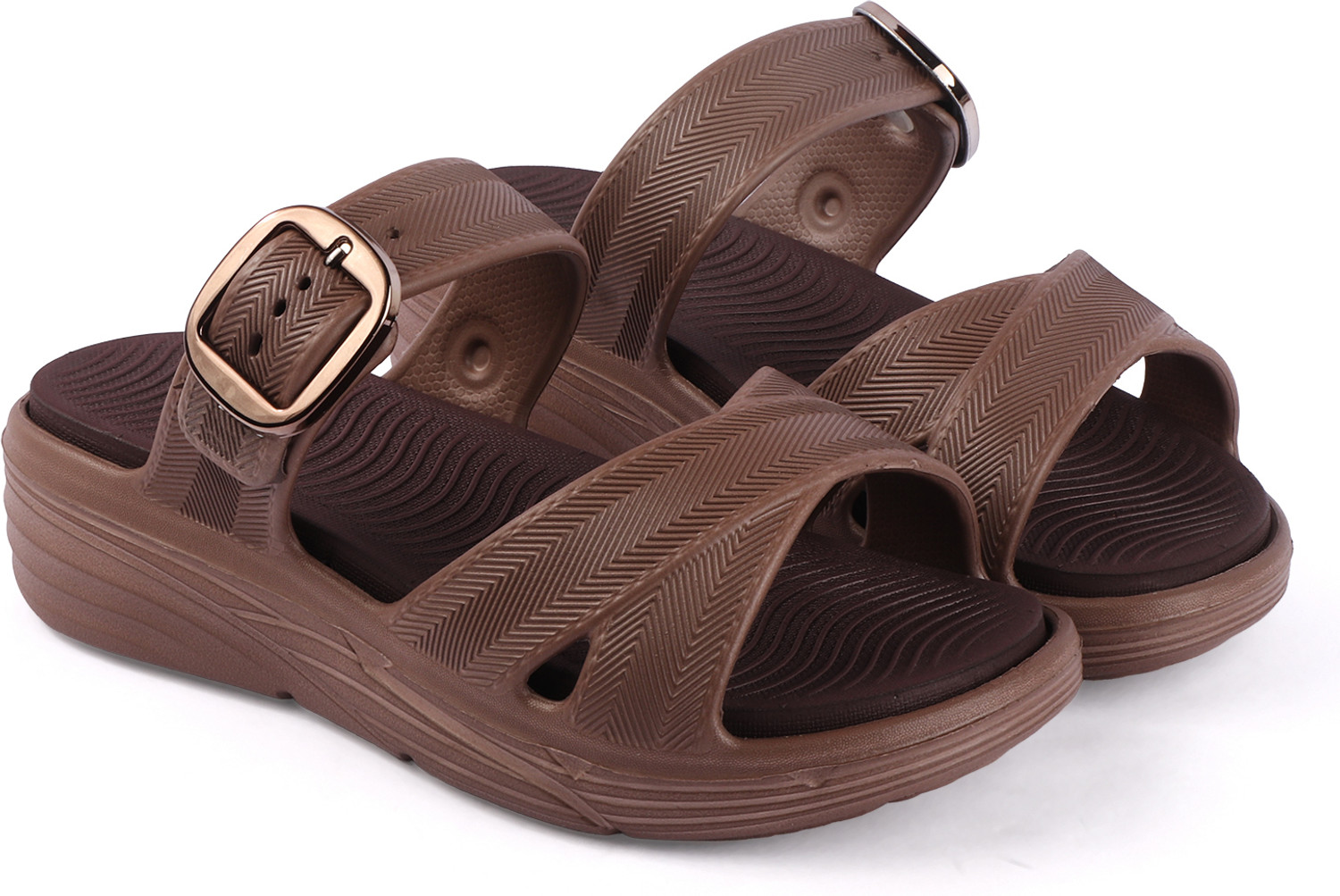 Image of GENZIS Women Clogs Sandal (Tan, 5)