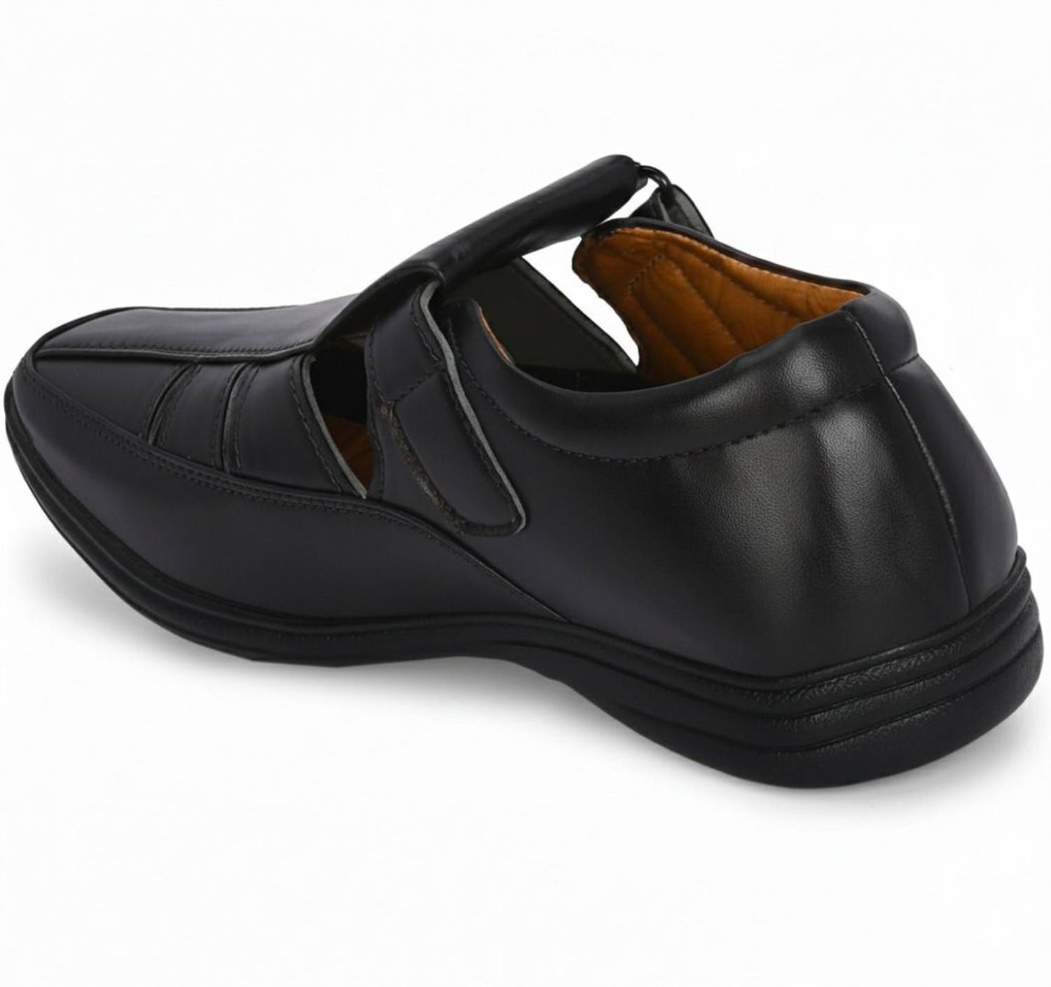 VISITER Men Black Sandals - Image 2
