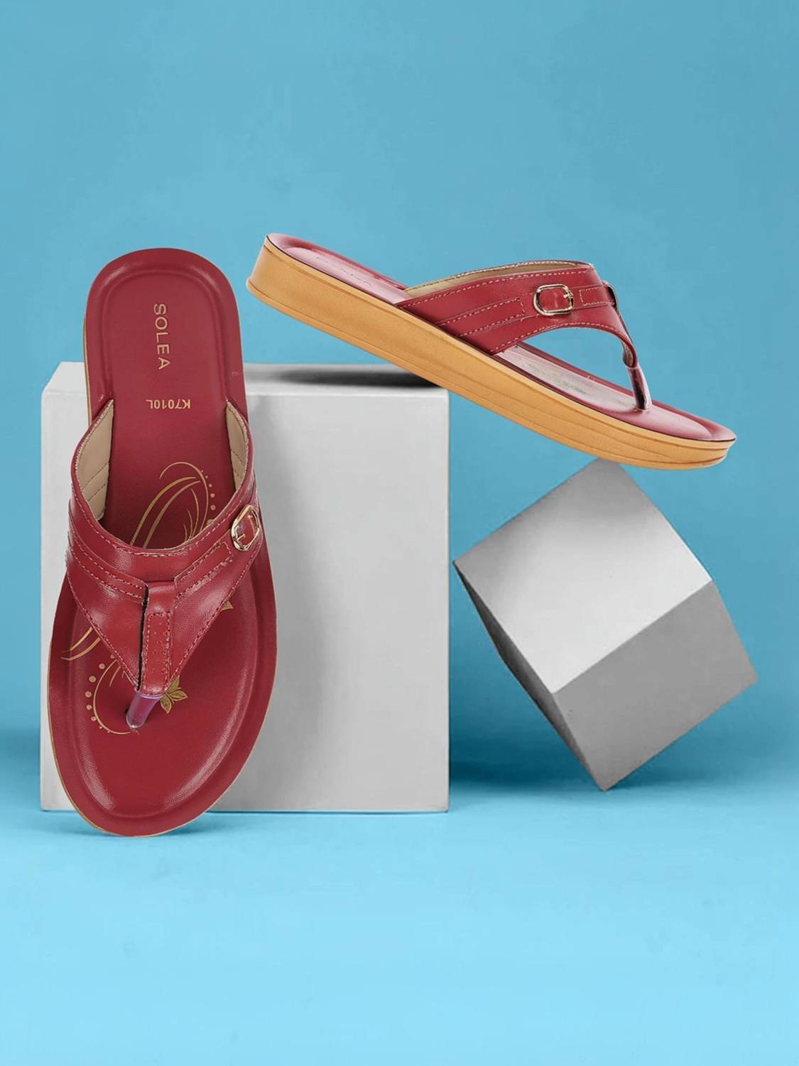 Paragon Women PUK7010L Women's Slip On Flat Pink Sandals Durable