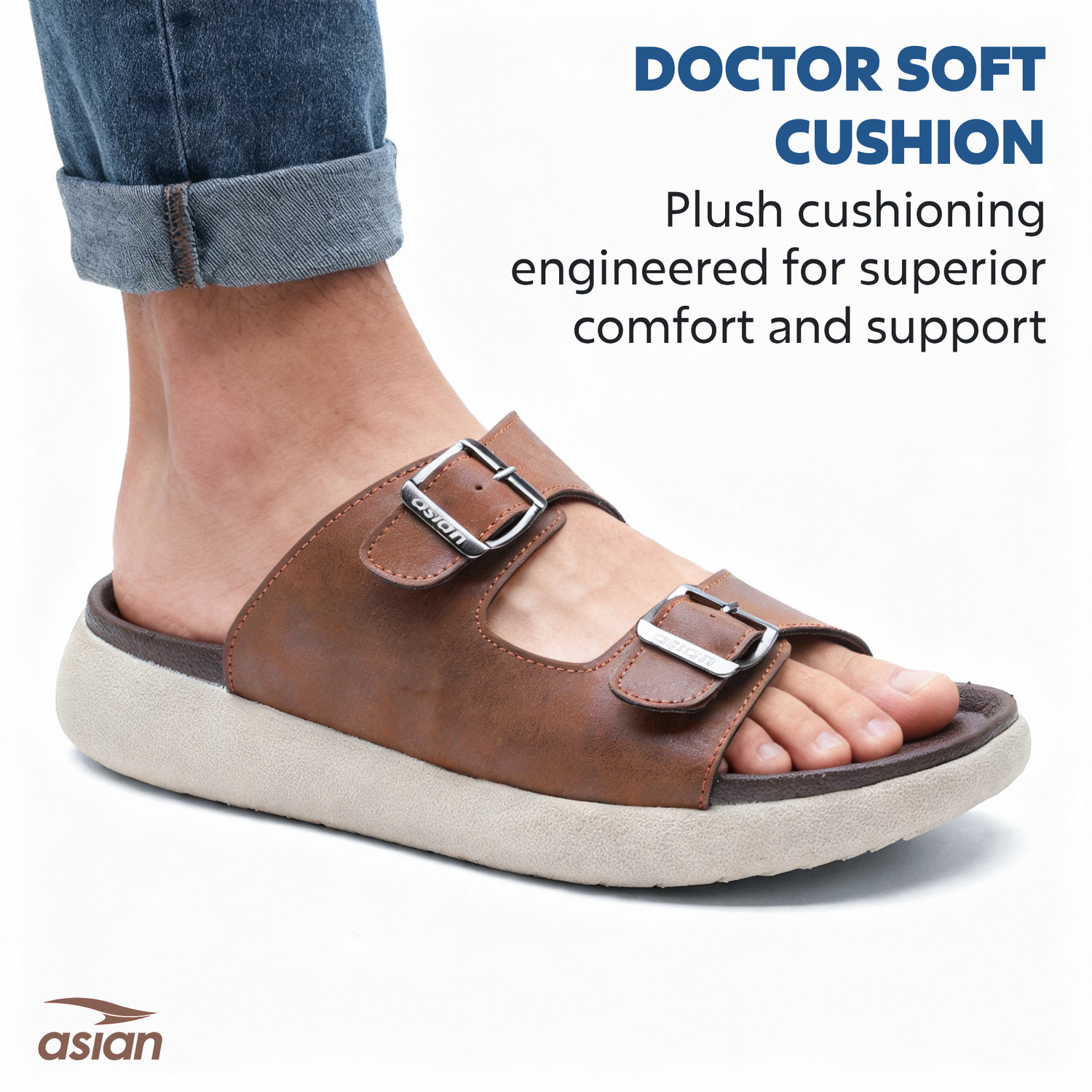 Image of asian Medisol-03 Men Slippers | Ultra Comfortable Cushion Flip Flops Men Sandals
