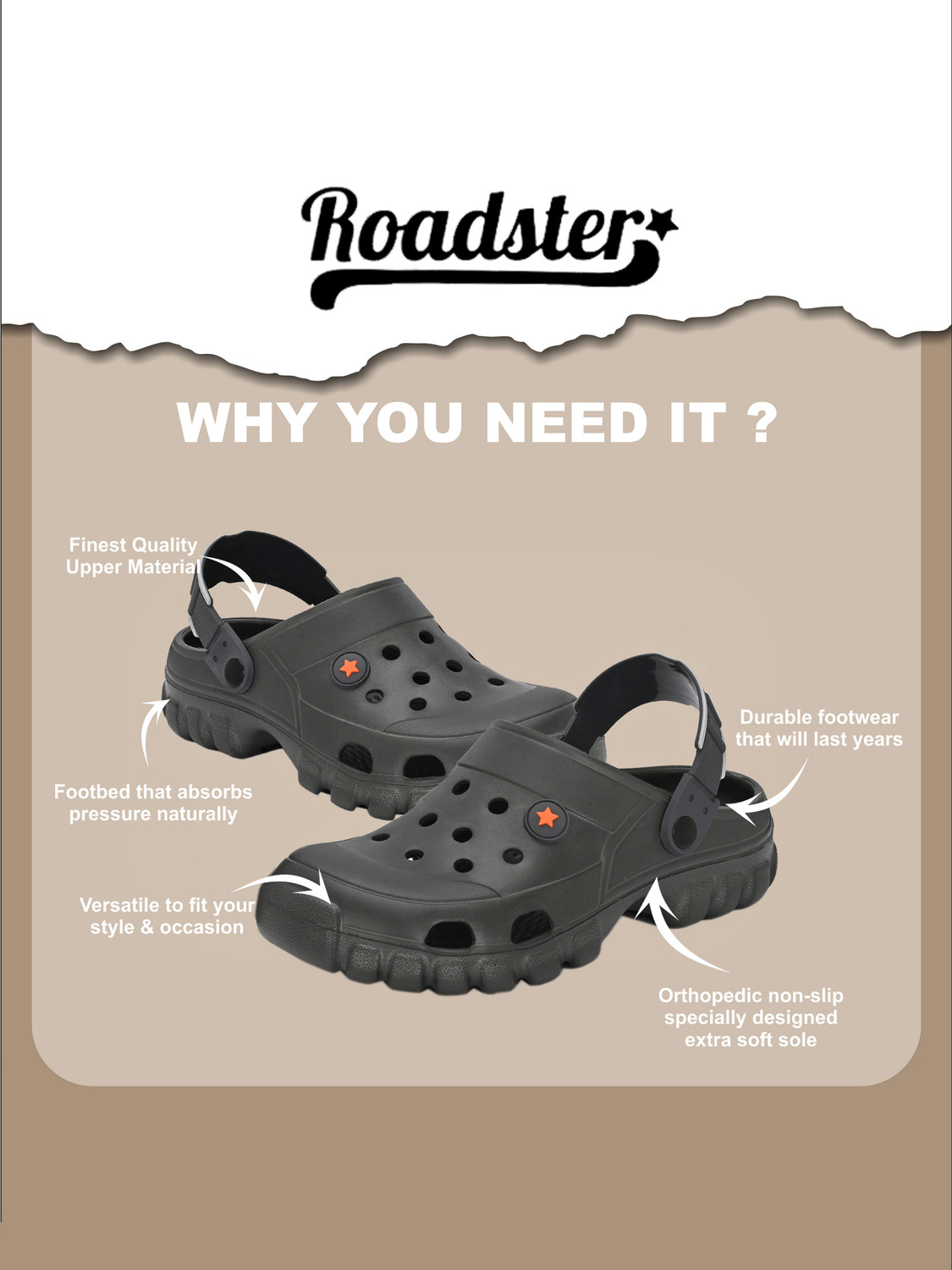 Image of Roadster Soft Trendy Comfortable Chappal Casual Lightweight Men Slippers for Daily Wear Men Clogs
