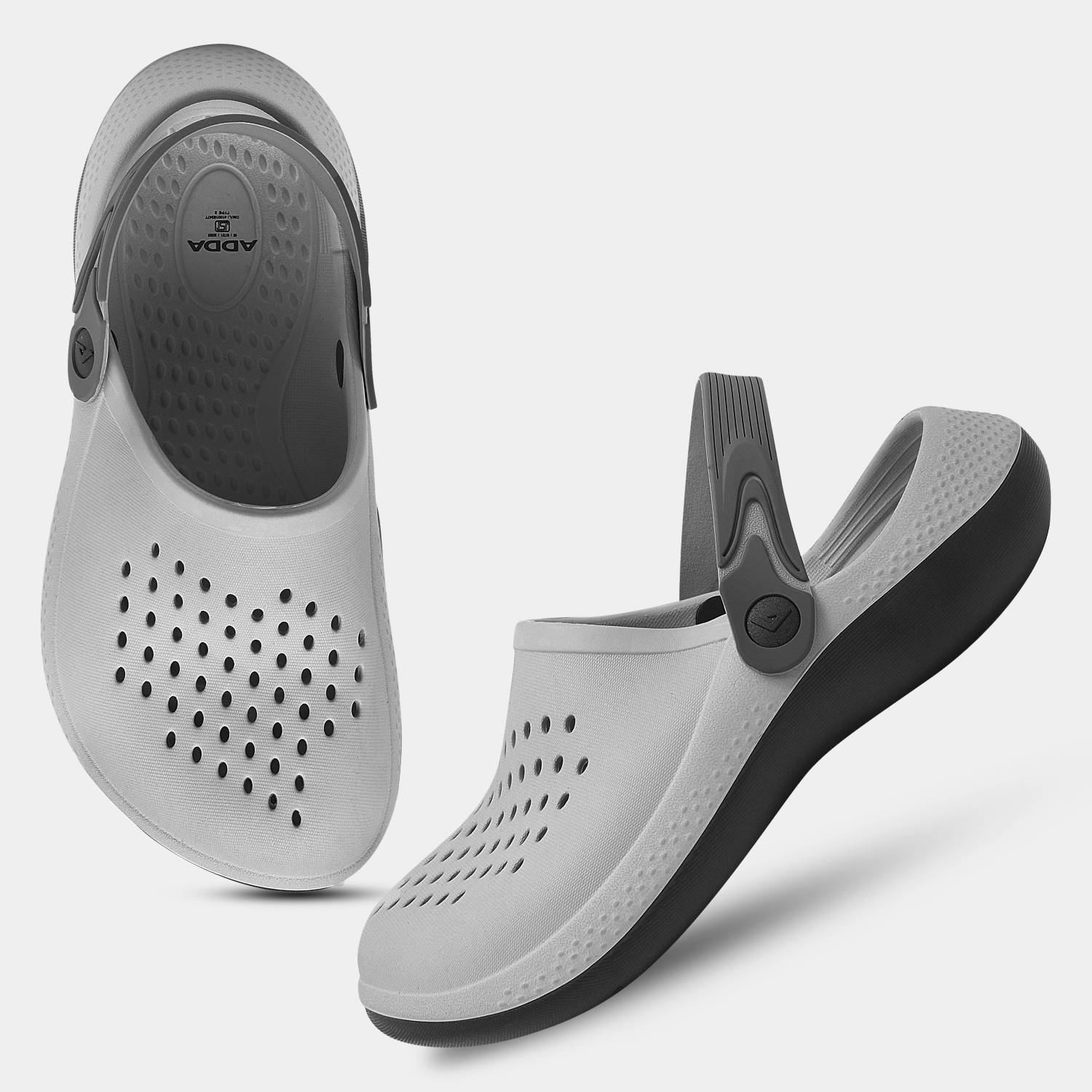 Adda Men Gray Clogs - Image 1