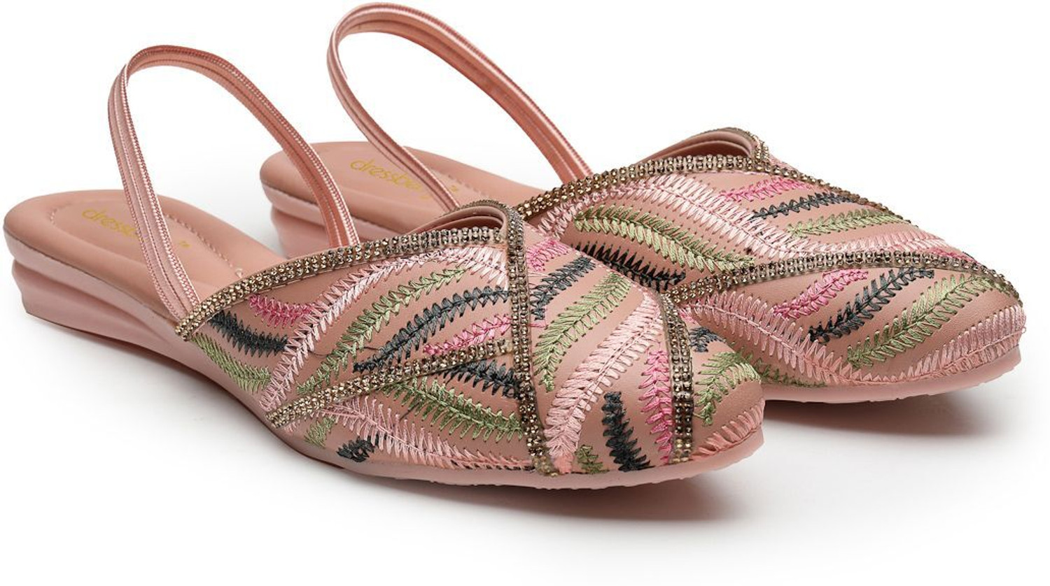 Image of Dressberry Women Pointed Toe Fashion Sandal with Adjustable Ankle Strap Women Bellies