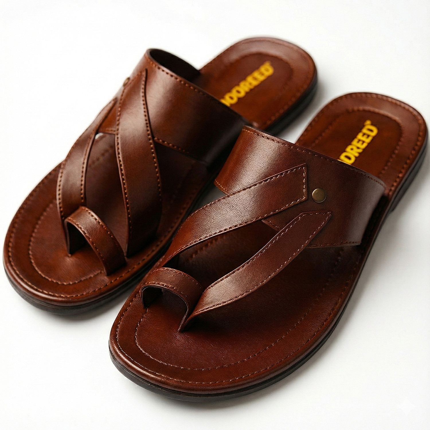 Image of GOODREED Men Flats Sandal (Brown, 7)