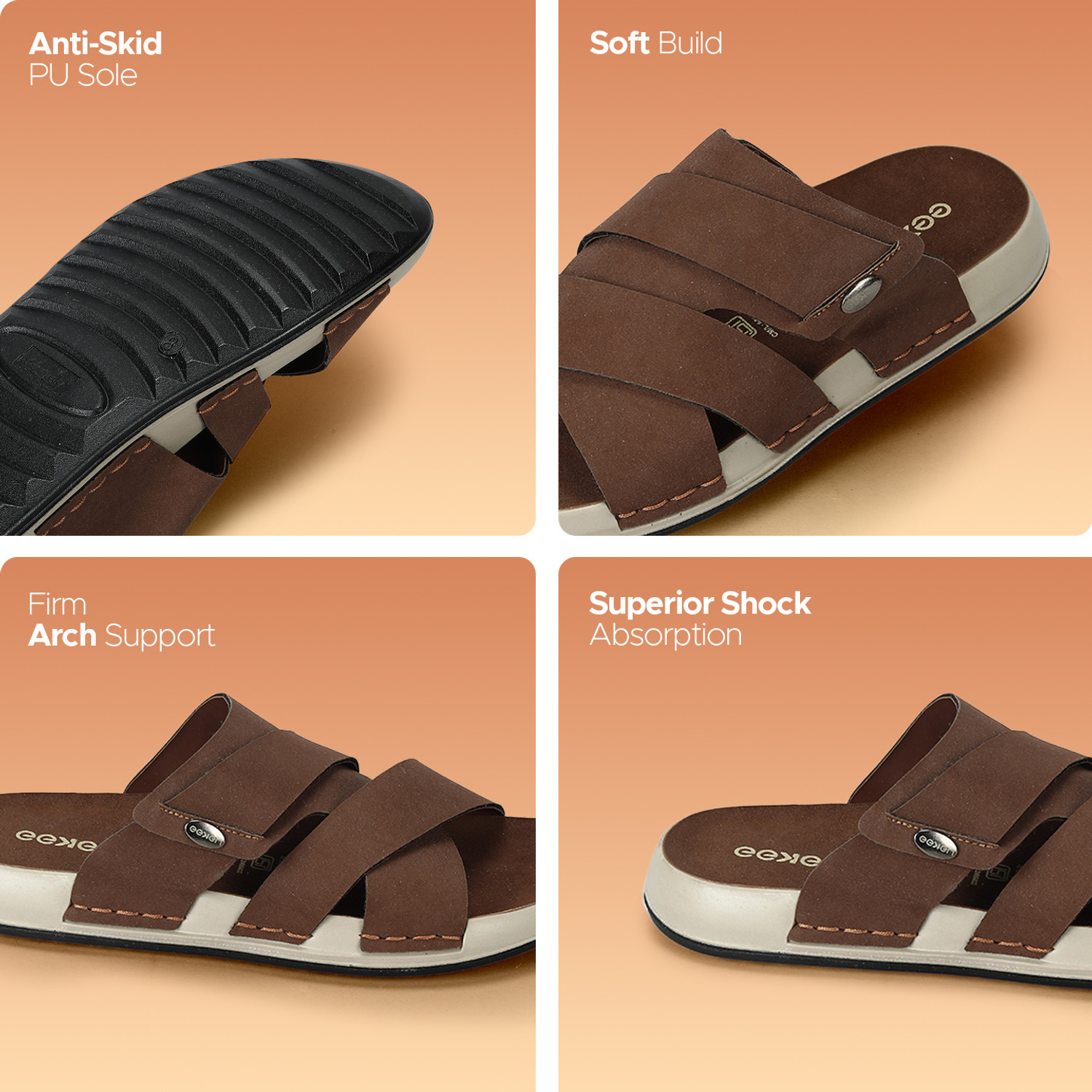 Image of Paragon Lightweight Stylish Slip Resistant Sole Washable Men Sandals