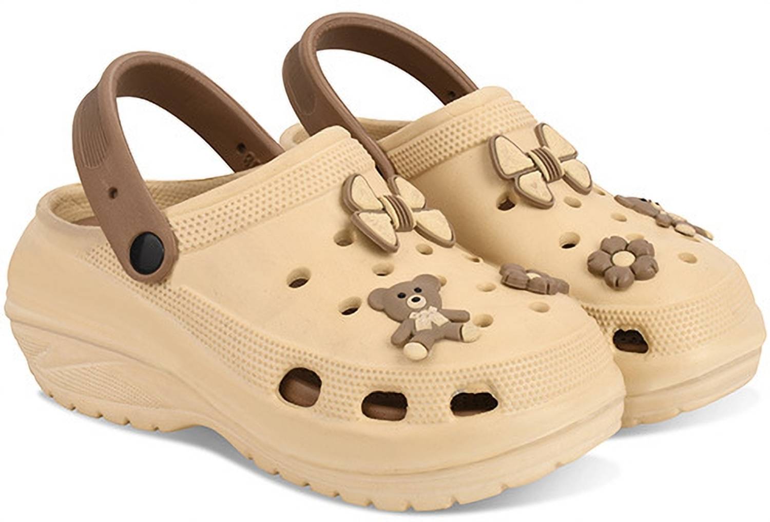 Glitchez Women Beige Clogs - Image 3