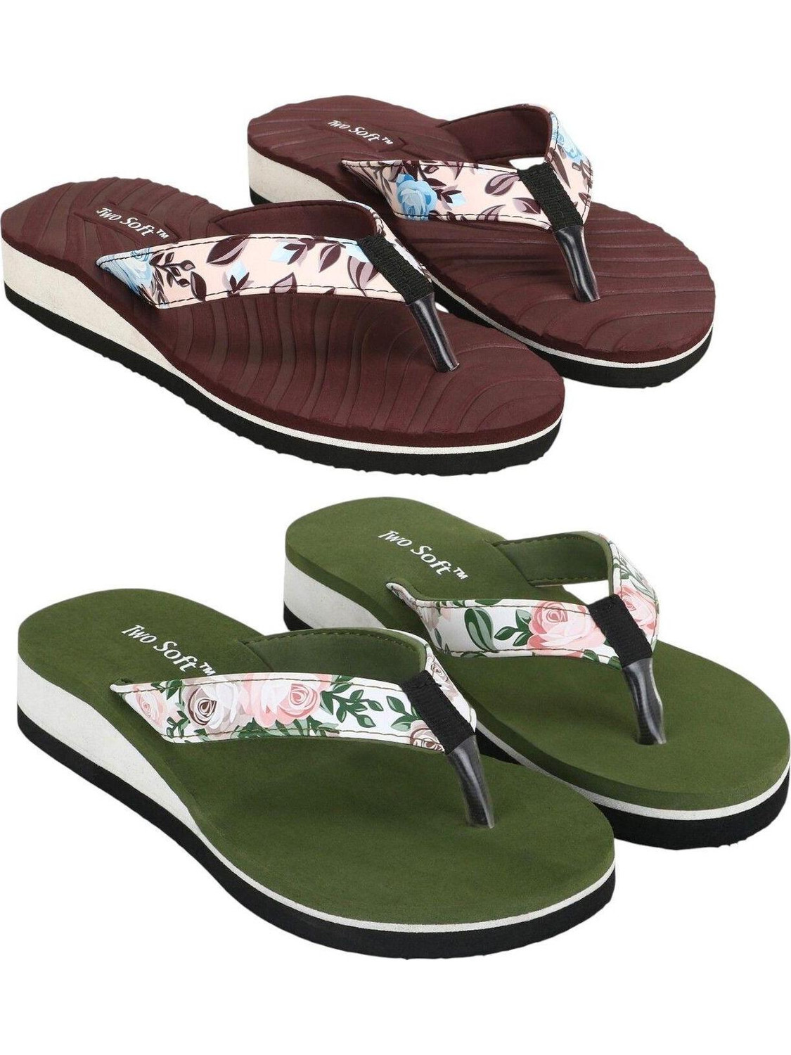 Image of Flopsie Combo Pack of 2 Stylish Casual Soft Comfortable daily use Women Sandals