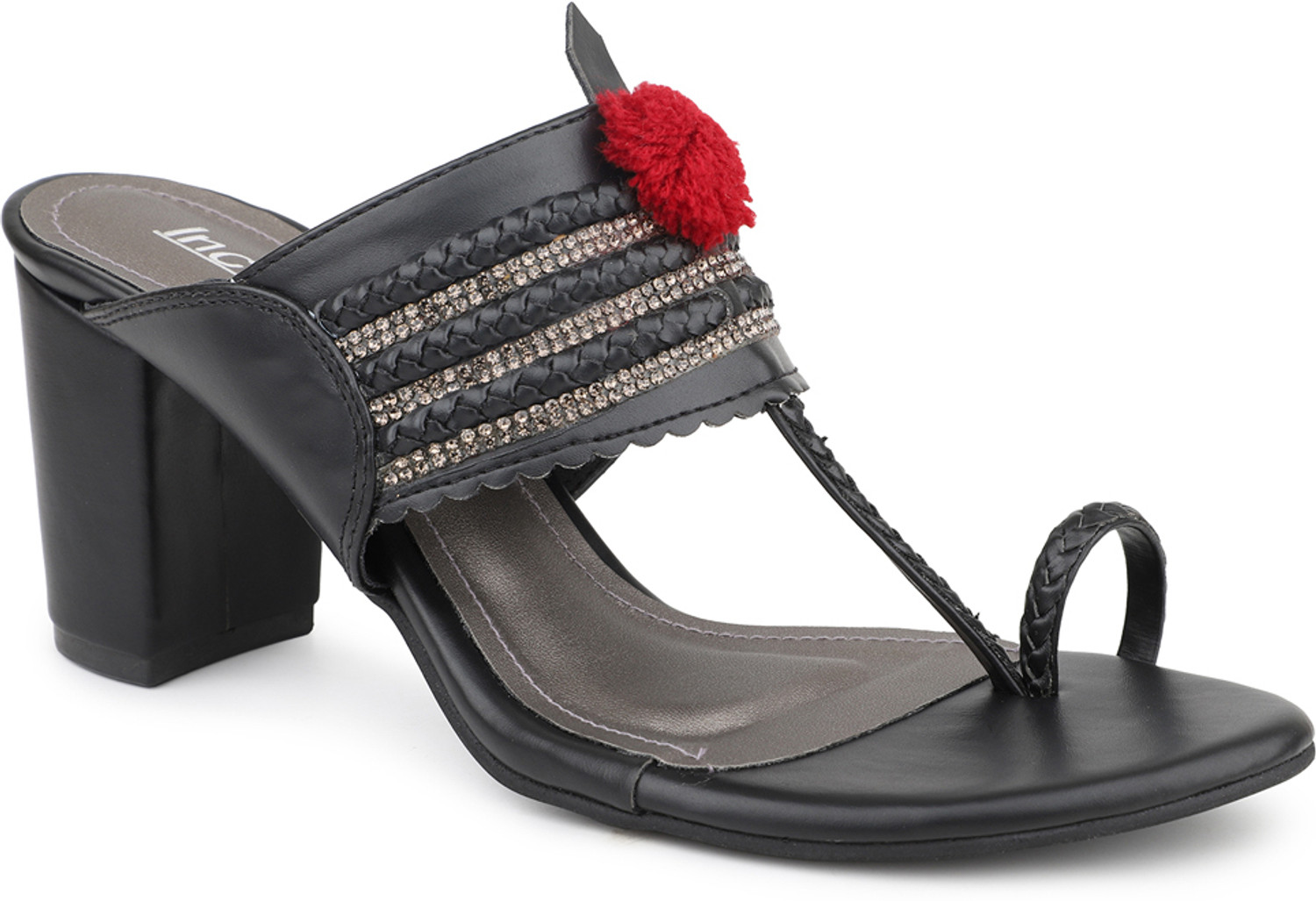 Image of Inc.5 Women Heels Sandal (Black, 3)