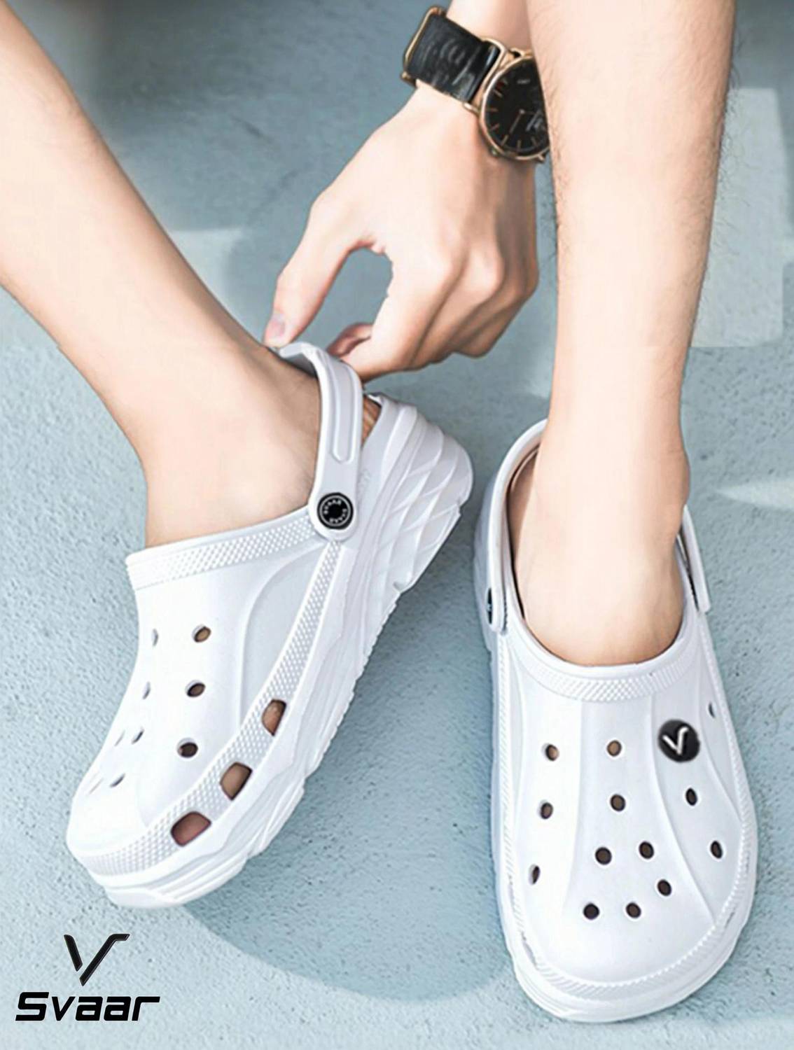 Svaar Men Clogs White - Image 1