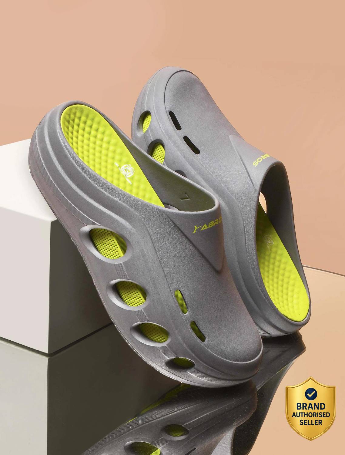 Abros Men Gray Clogs - Image 1