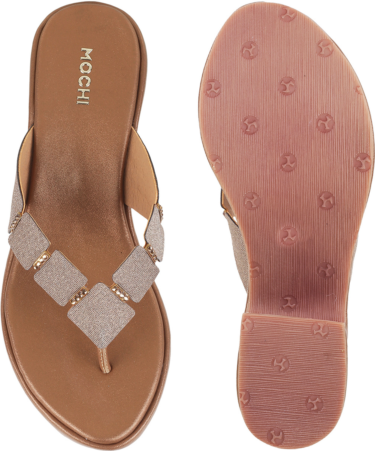Image of MOCHI EmbellishedOpenToe Women Wedges