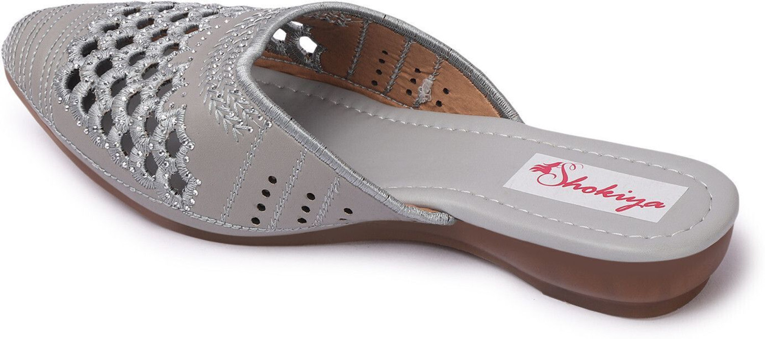 Image of SHOKIYA Women Grey Flats