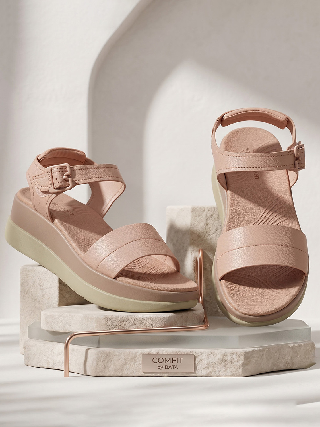 Image of Bata Women Heels Sandal (Pink, 8)