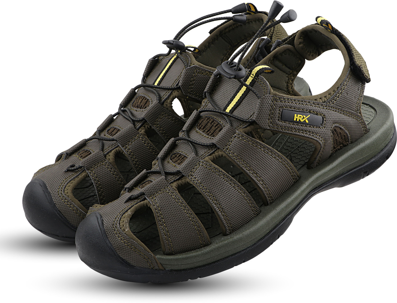 Image of HRX by Hrithik Roshan Men Sandal (Olive, 8)