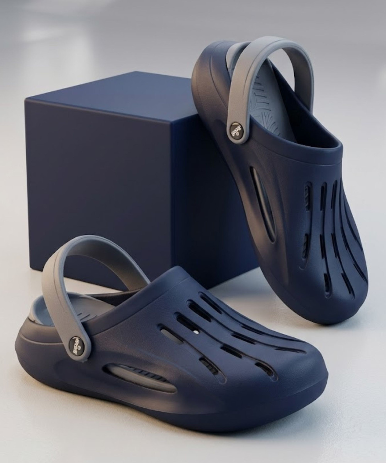 Image of Footwin Men Clogs Sandal (Blue, 8)