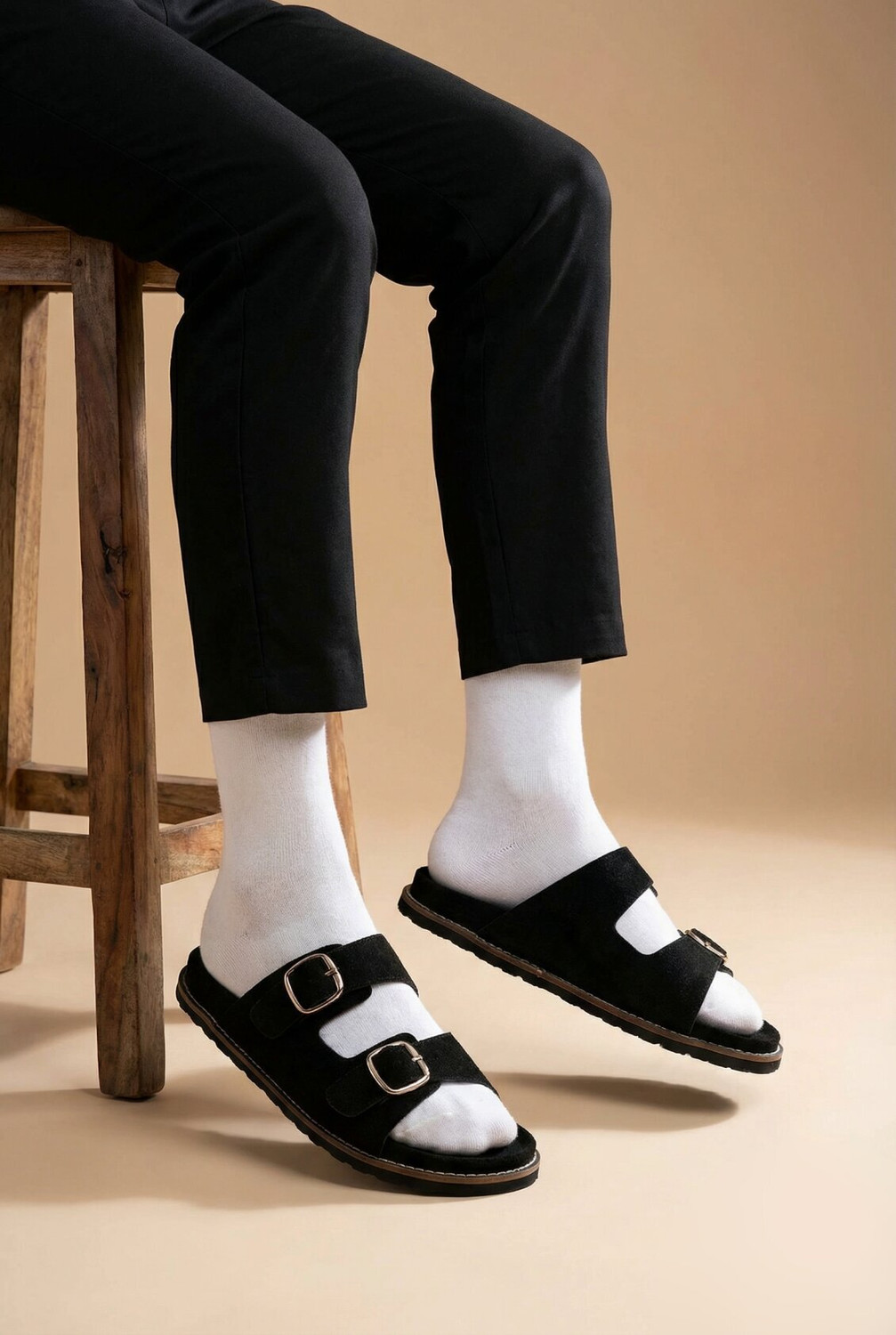 Image of Mast & Harbour Men Sandal (Black, 9)