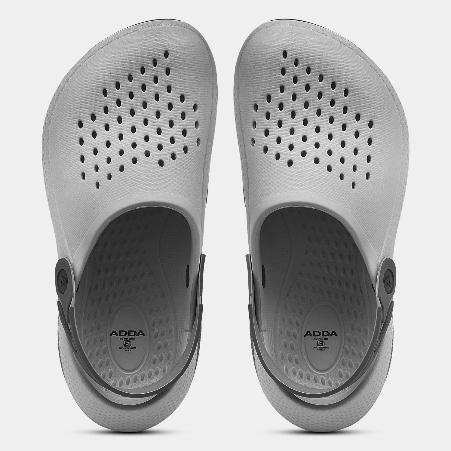 Adda Men Gray Clogs - Image 4