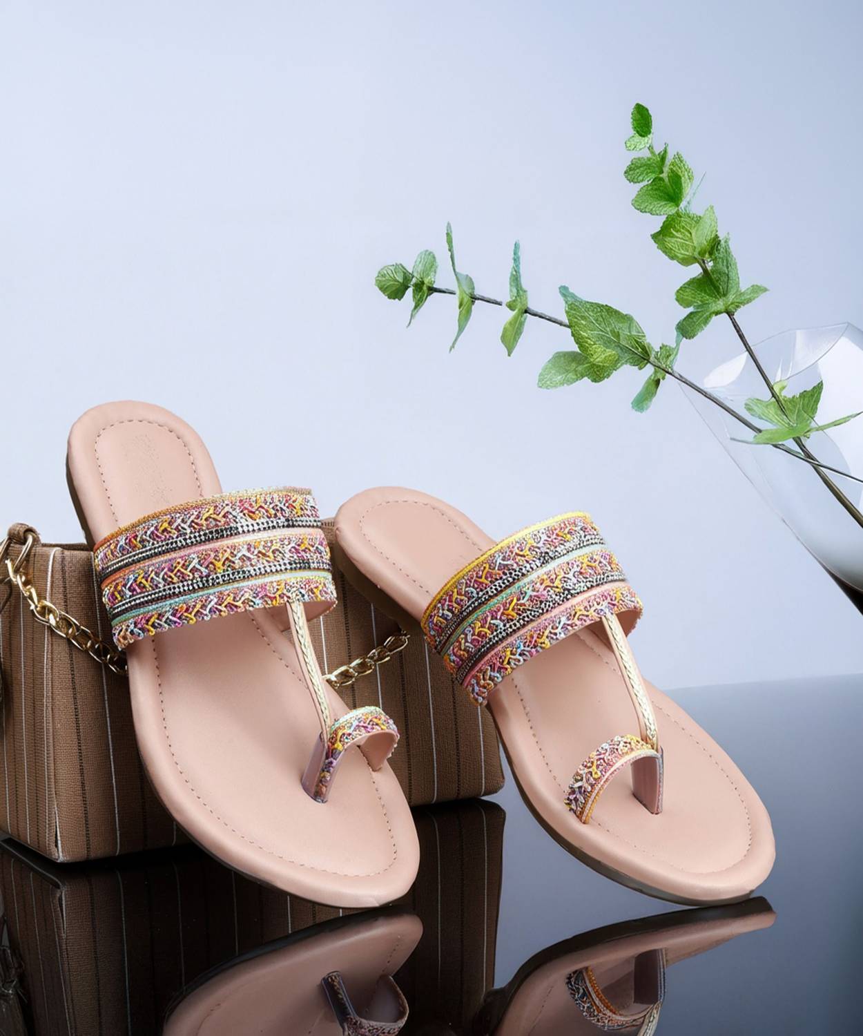Paduki Women Flats Sandal (Pink , 7)