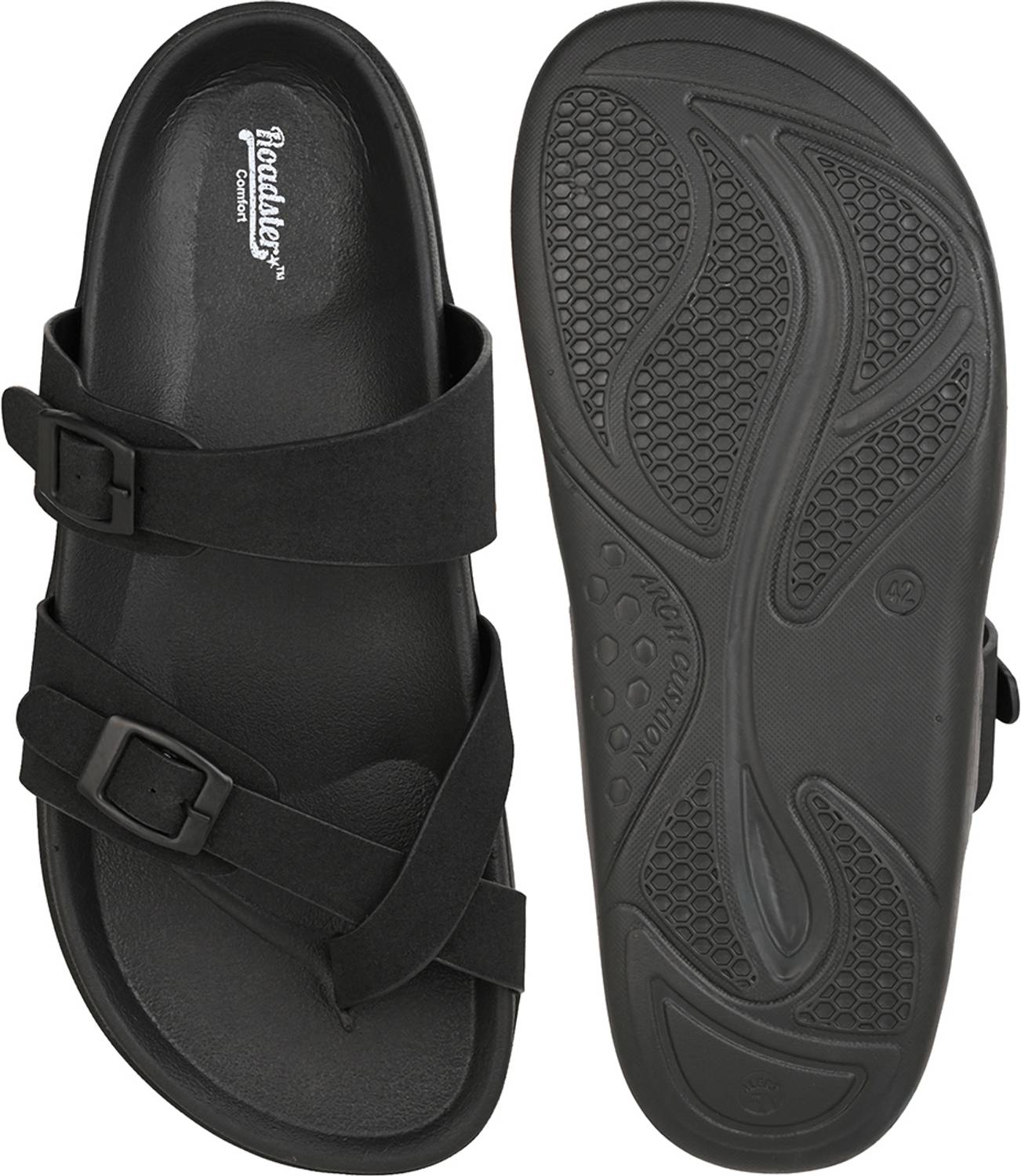 Roadster Men Black Sandals - Image 3