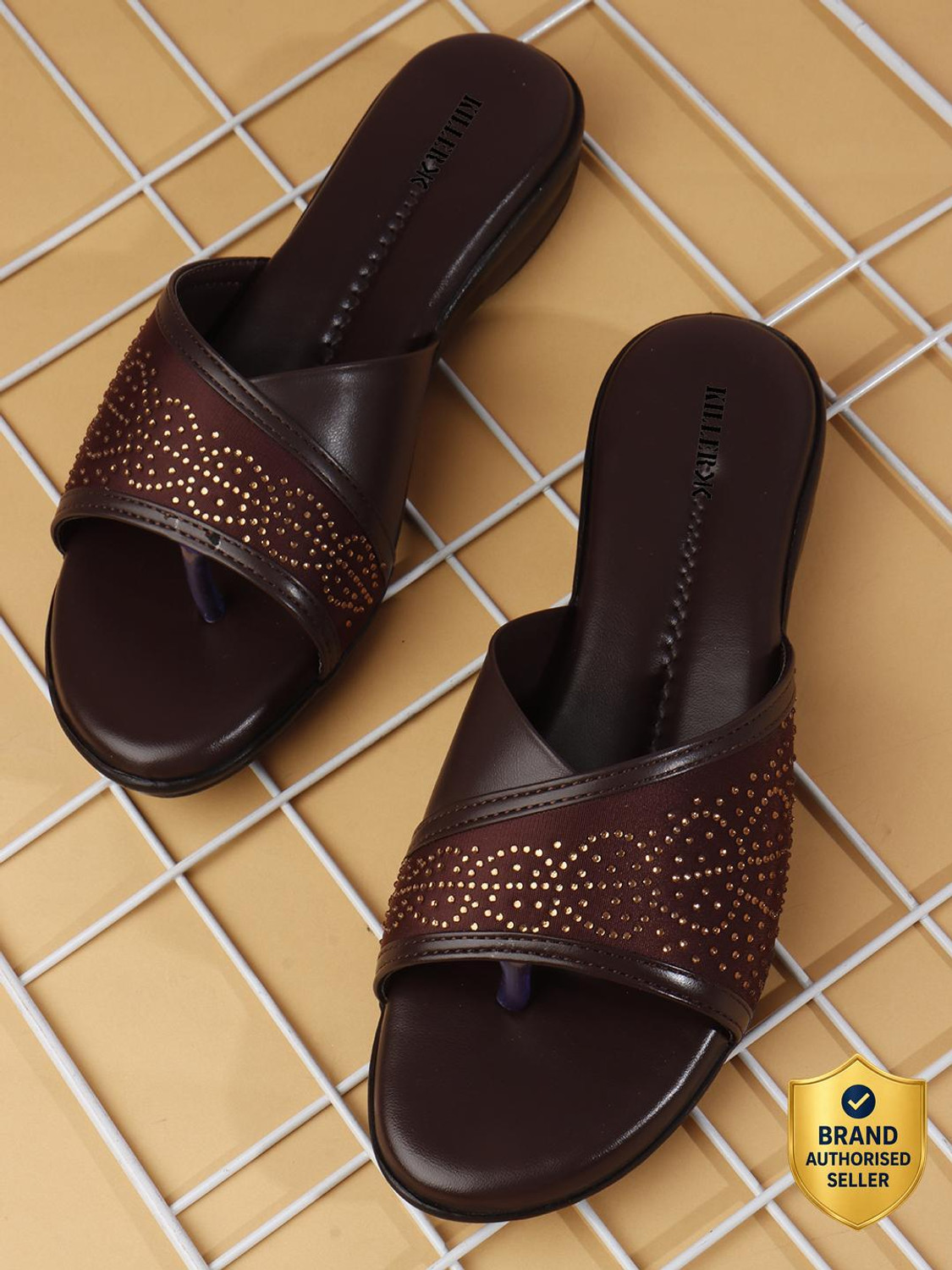 Image of KILLER Women Flats Sandal (Brown, 4)