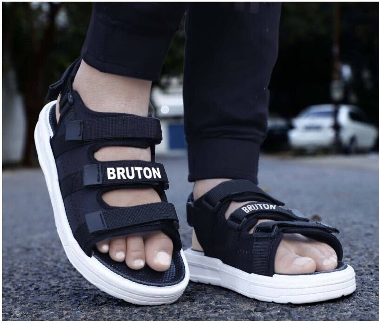 BRUTON Men Sandals Black - Image 2