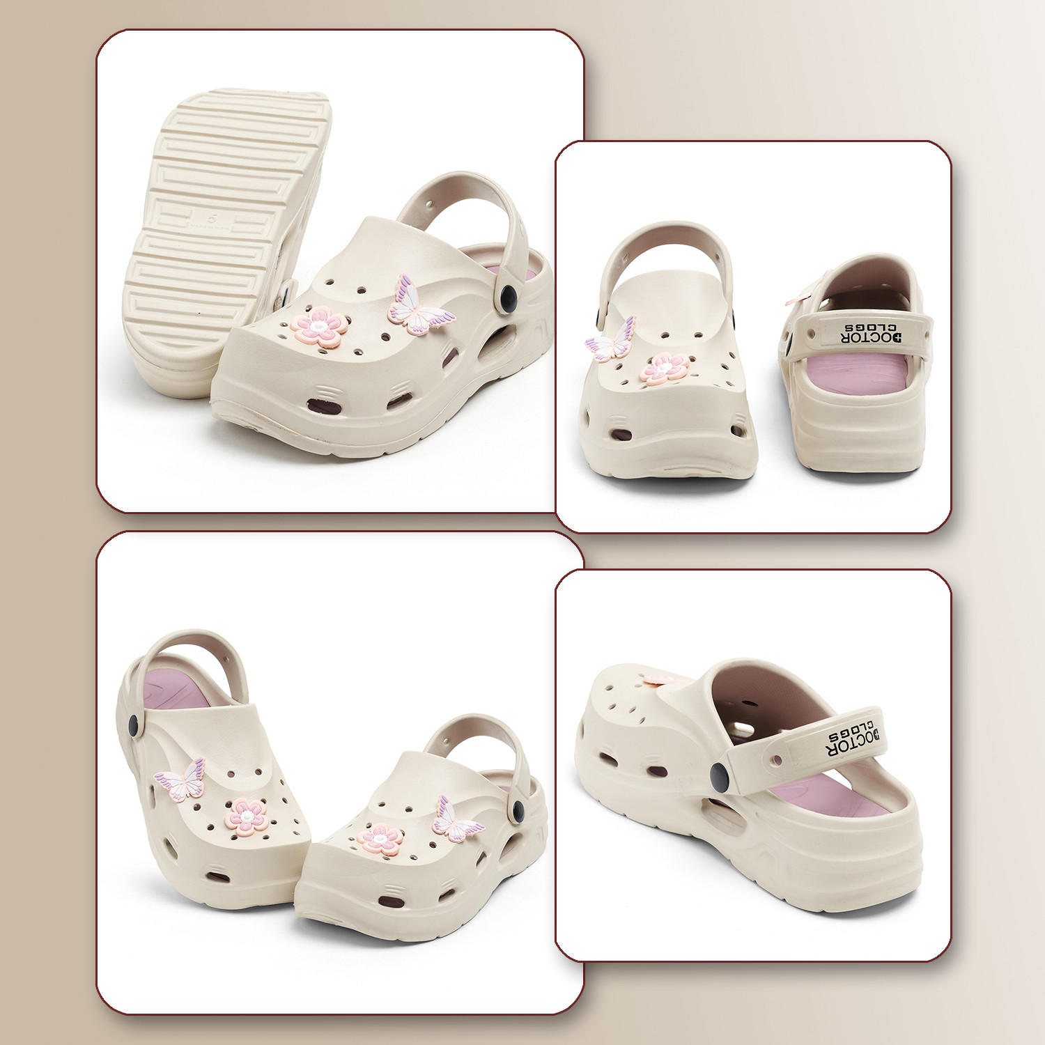Image of DOCTOR FEEL SOFT Women Walking Comfort|Soft Footbed|EVA Sole|Lightweight|Anti-Slip Clogs Women Clogs