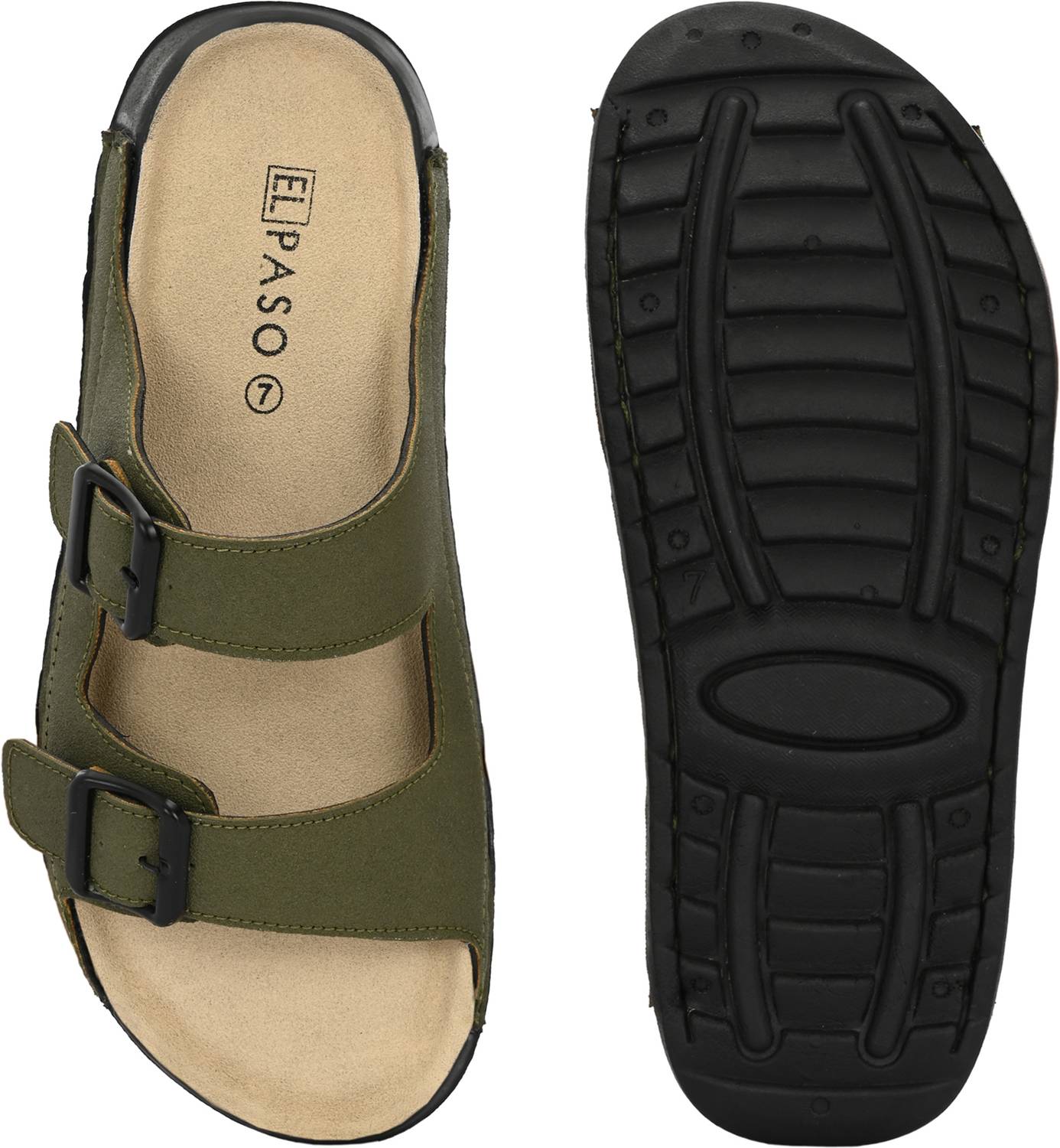 EL PASO Men Green Sandals - Image 3