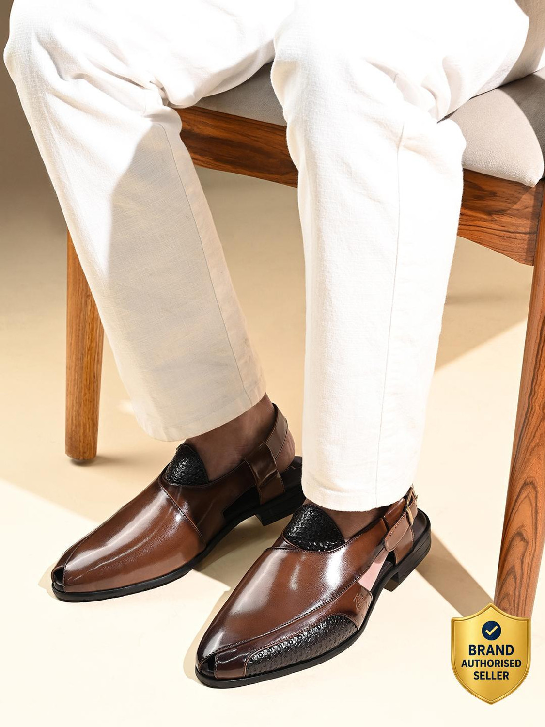 Image of LOUIS STITCH Russet Tan Comfortable, Durable and Stylish Ethnic Roman Sandals Men Sandals