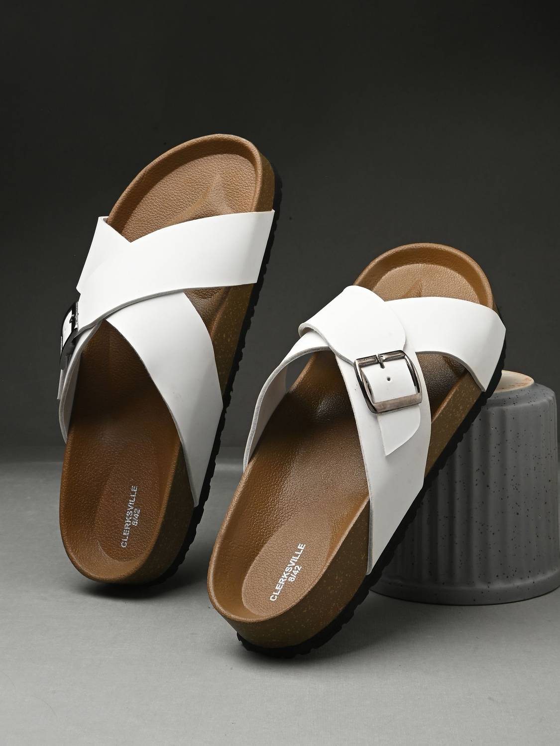CLERKSVILLE Men's Casual Buckle Slip-On Sandals