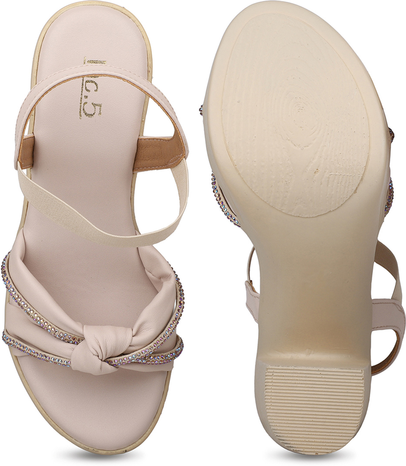 Image of Inc.5 Women Heels Sandal (Beige, 5)