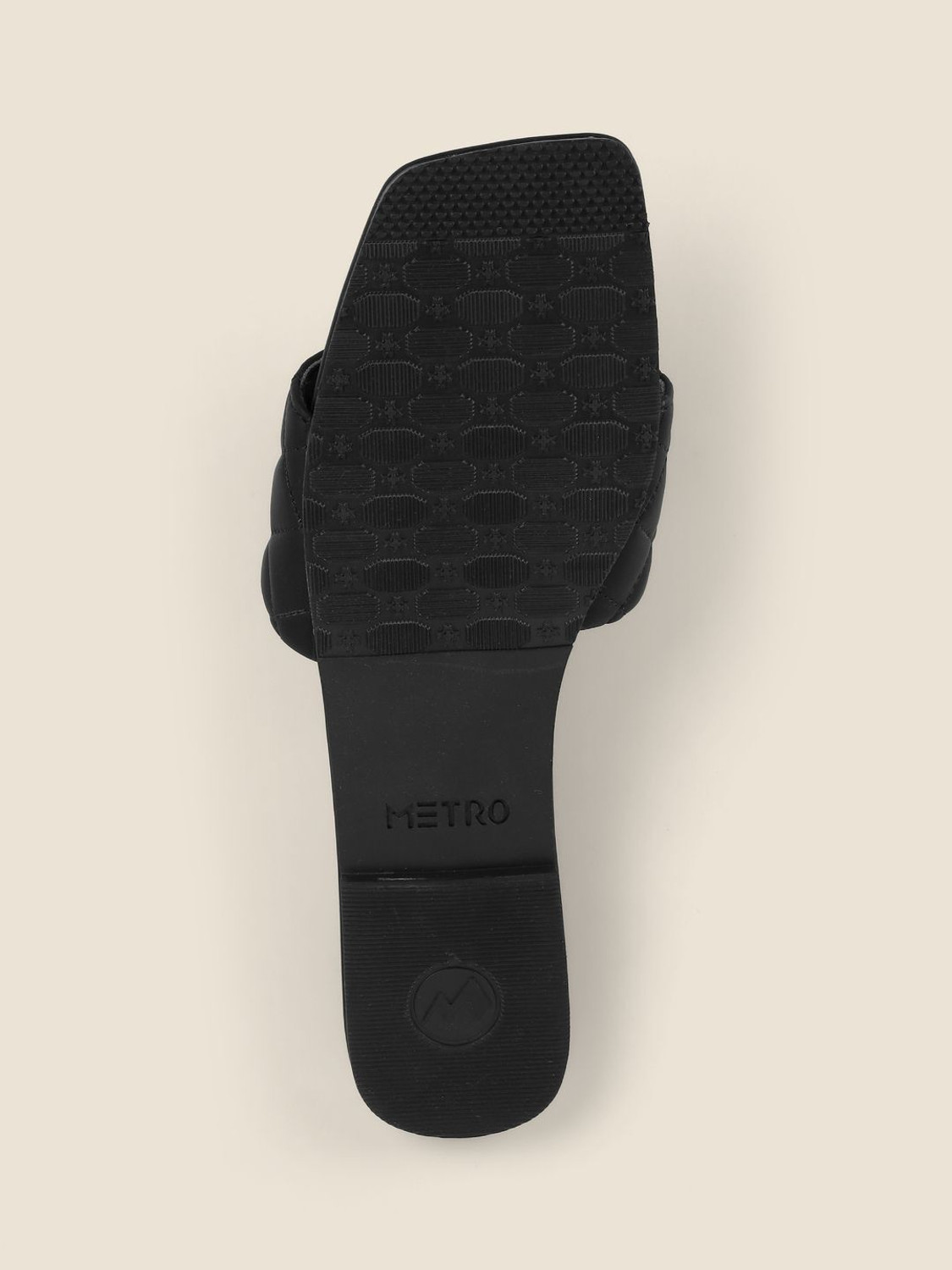 Image of METRO Women Flats Sandal (Black, 8)