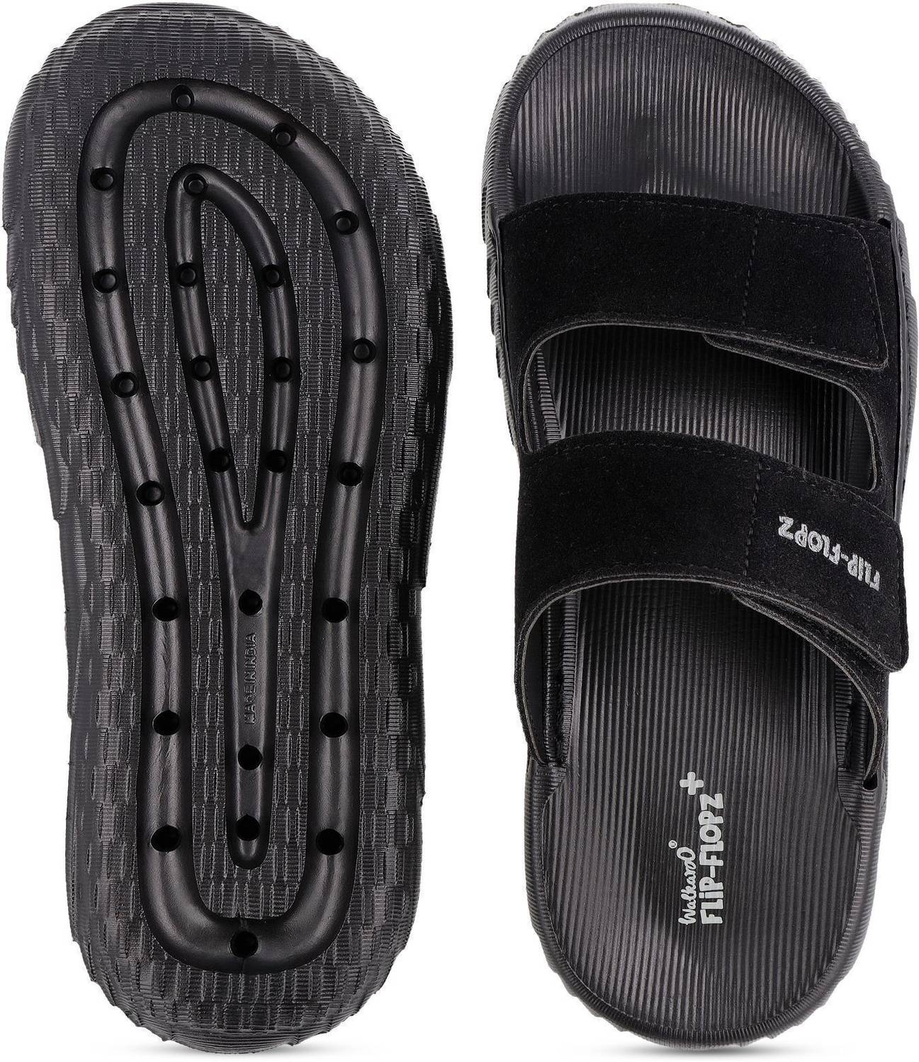 WALKAROO Men Black Sandals - Image 3