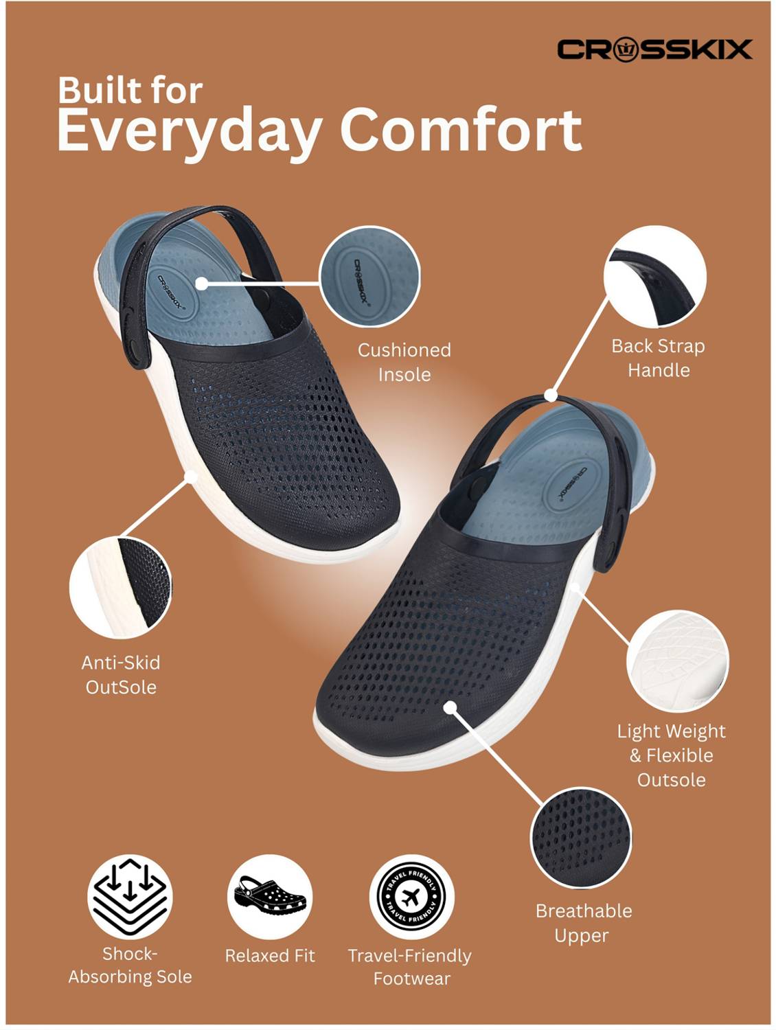 Crosskix Men's Blue Flats - Image 3