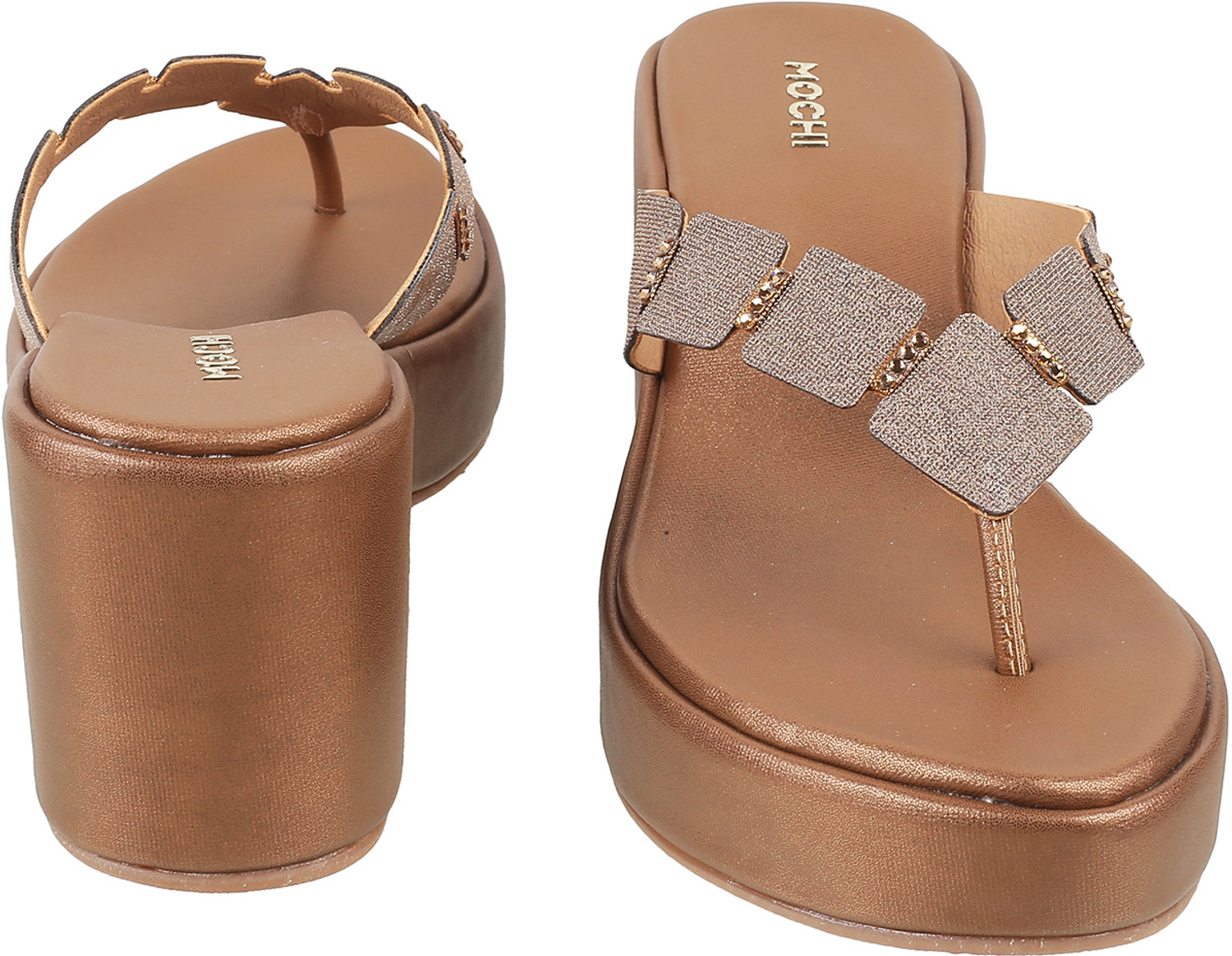 Image of MOCHI EmbellishedOpenToe Women Wedges