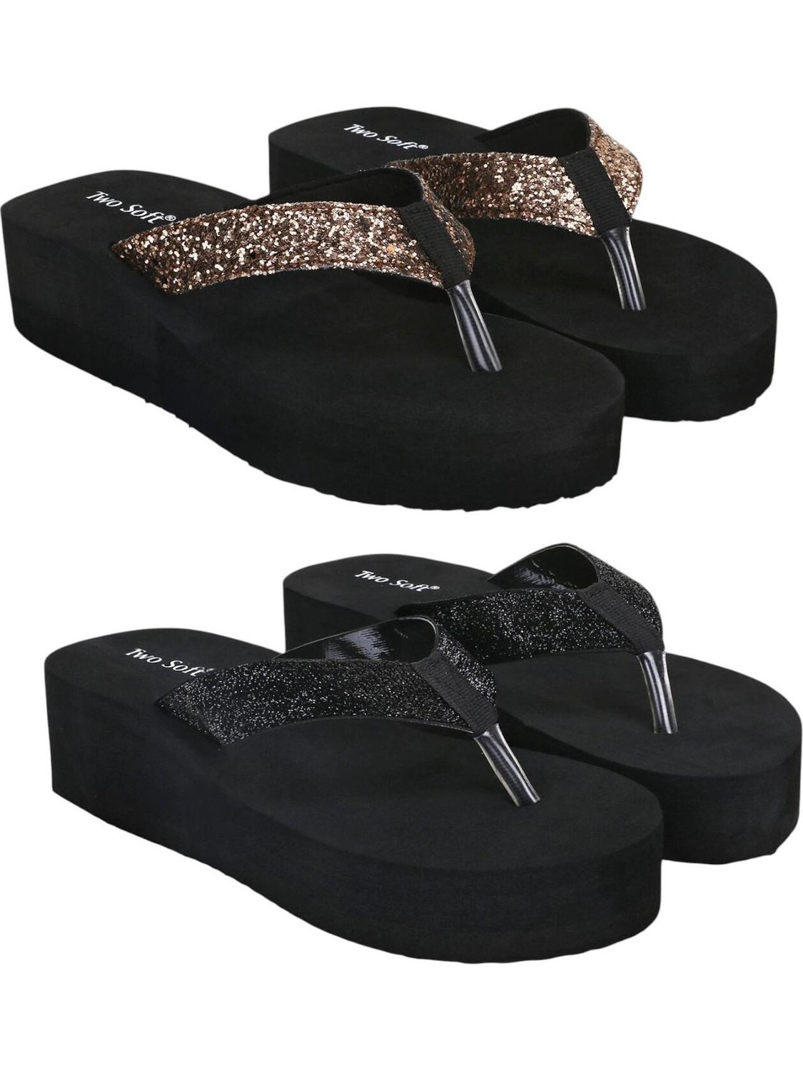 Image of Flopsie Combo Pack of 2 Stylish Casual Soft Comfortable daily use Women Sandals