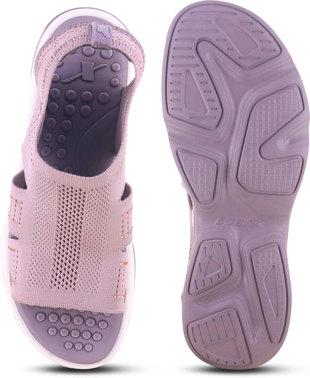 Image of Sparx Women Casual Sandal (Purple, White, 4)