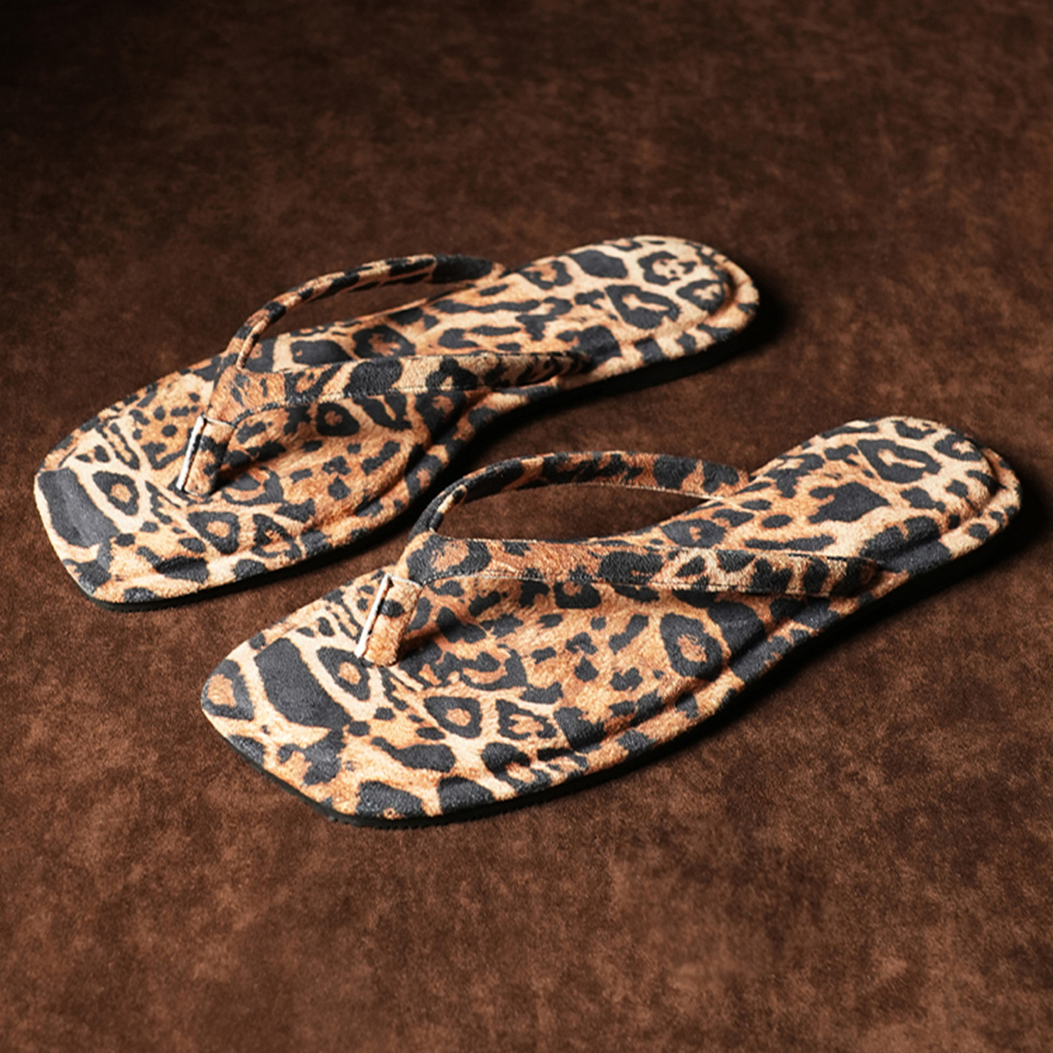 Image of Theater Printed Open Toe Flats Women Casual