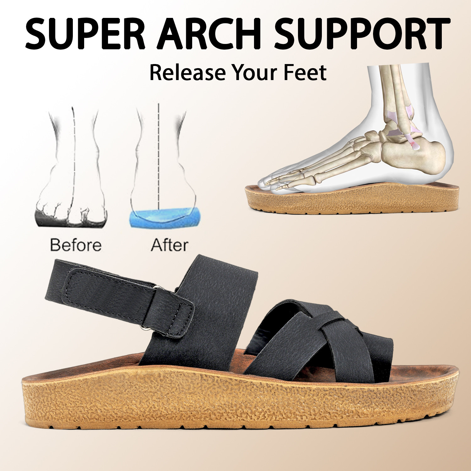 Image of DOCTOR FEEL SOFT Men Orthopedic Comfort Slippers for Men Daily Walking Use Slippers Men Sports Sandals