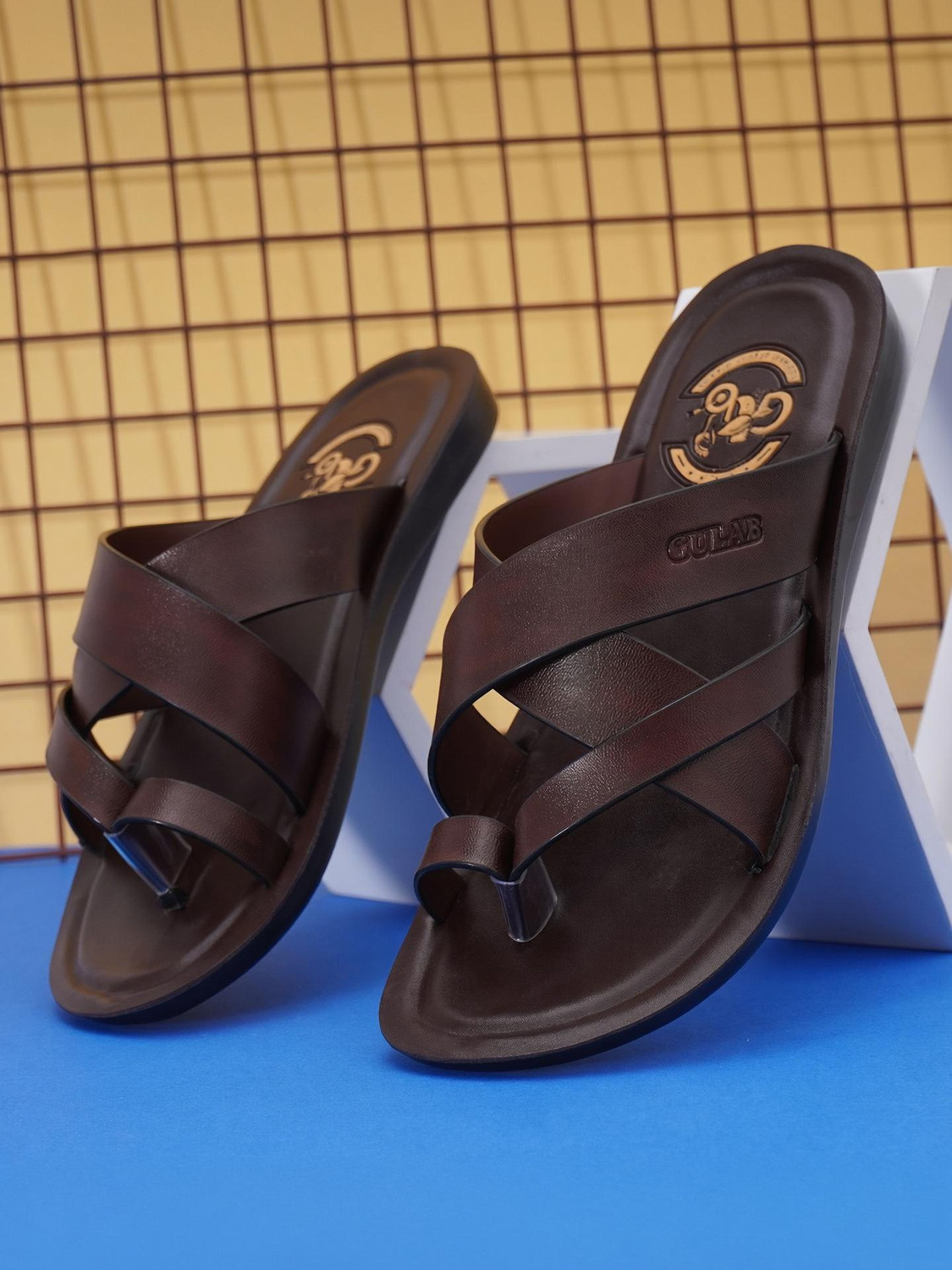 Image of GLB Men Slippers (Brown, 9)