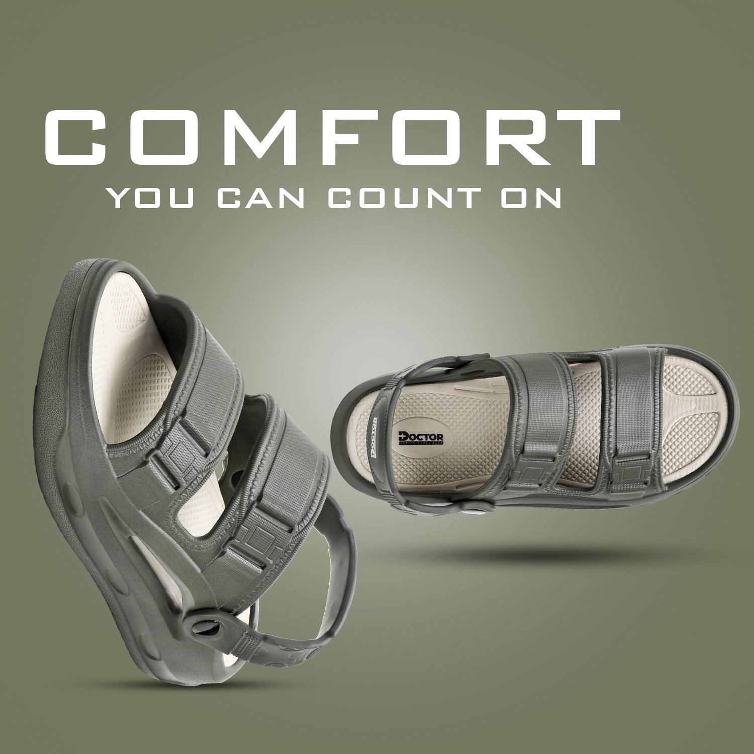 Image of Doctor Health Super Soft Men's Athletic Sports Sandals|Lightweight|Comfortable|Non-Slip Outdoor Footwear Men Sports Sandals