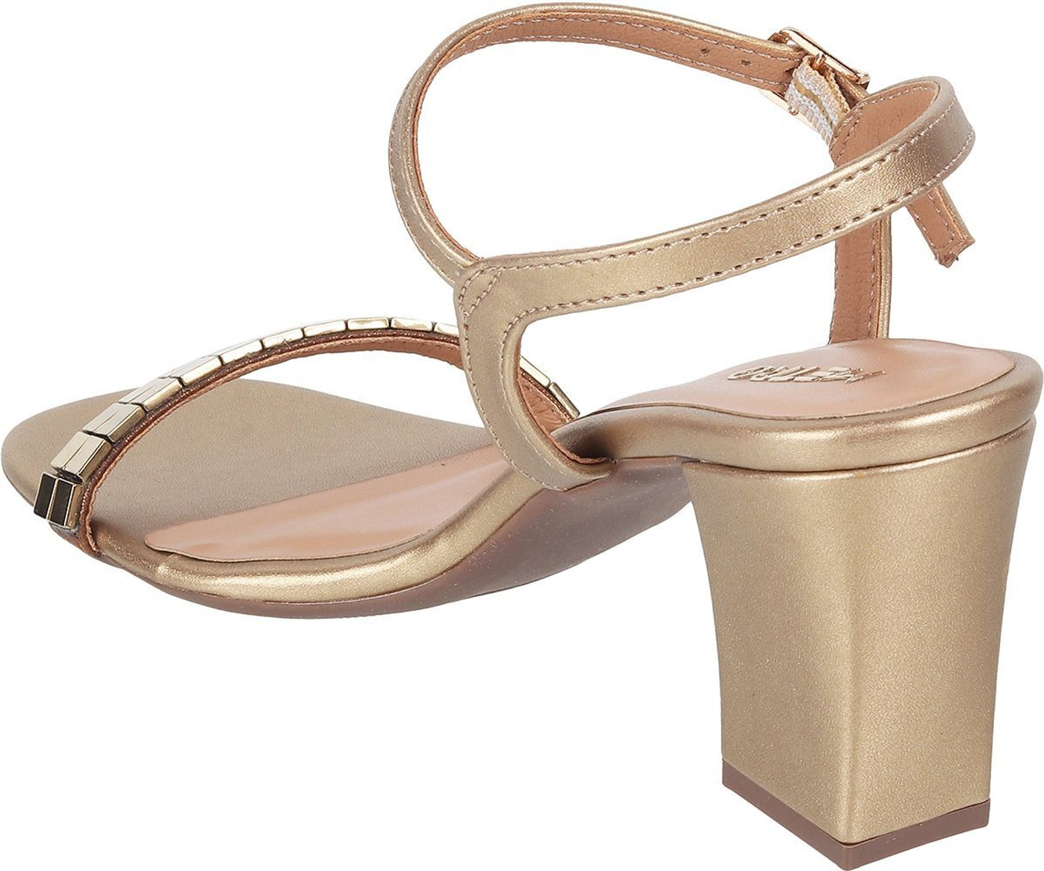 Image of METRO Women Heels Sandal (Gold, 3)