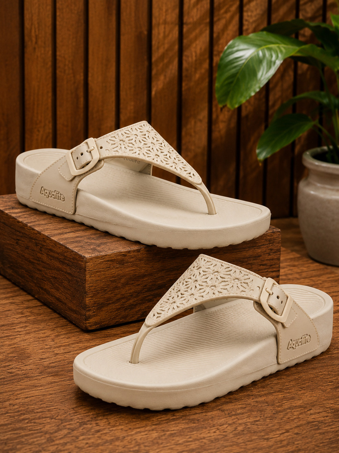Image of Aqualite Women Waterproof Slip-On Clogs Sandals with Flexible EVA Sole Soft Cushioning Women Flats