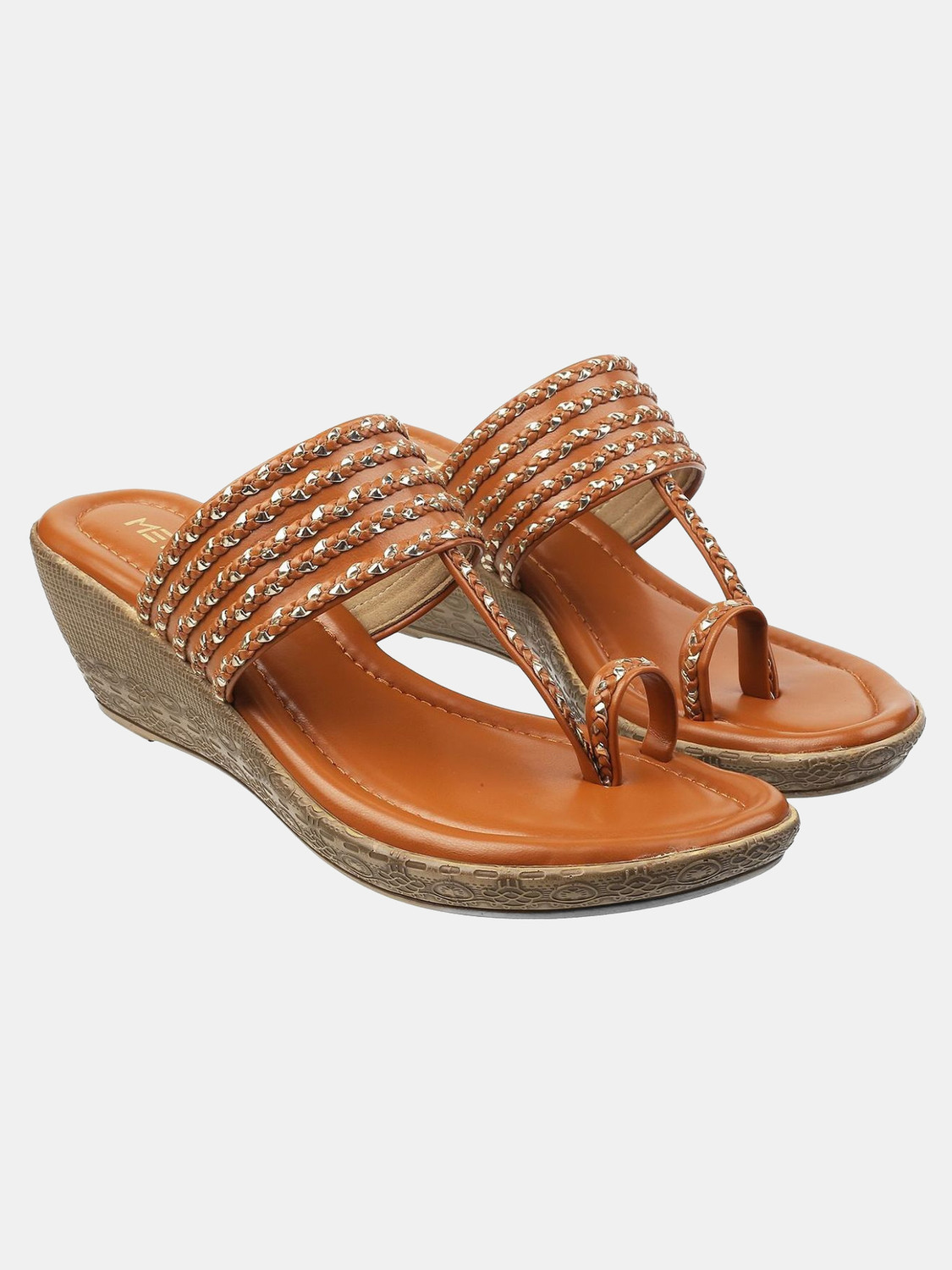 Image of METRO TanEmbellished Women Wedges