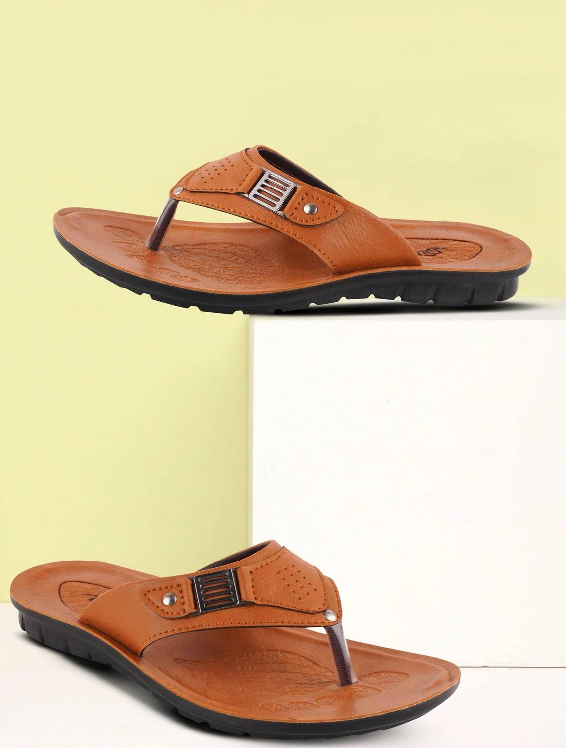 Pu-Pine Comfortable with Cushioned Footbed Casual Men Sandals
