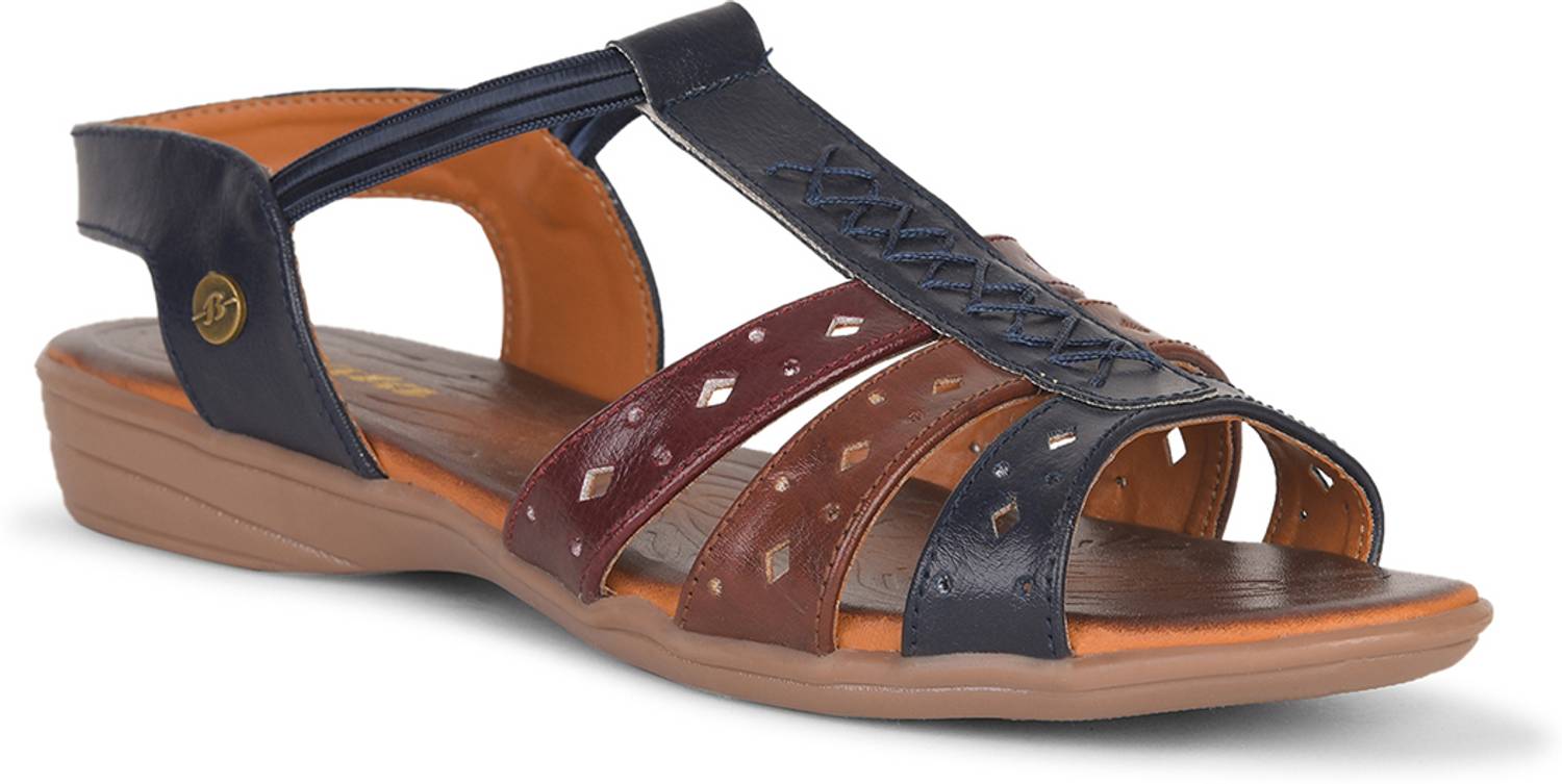 Bata Women Flats Sandal (Navy , 8)