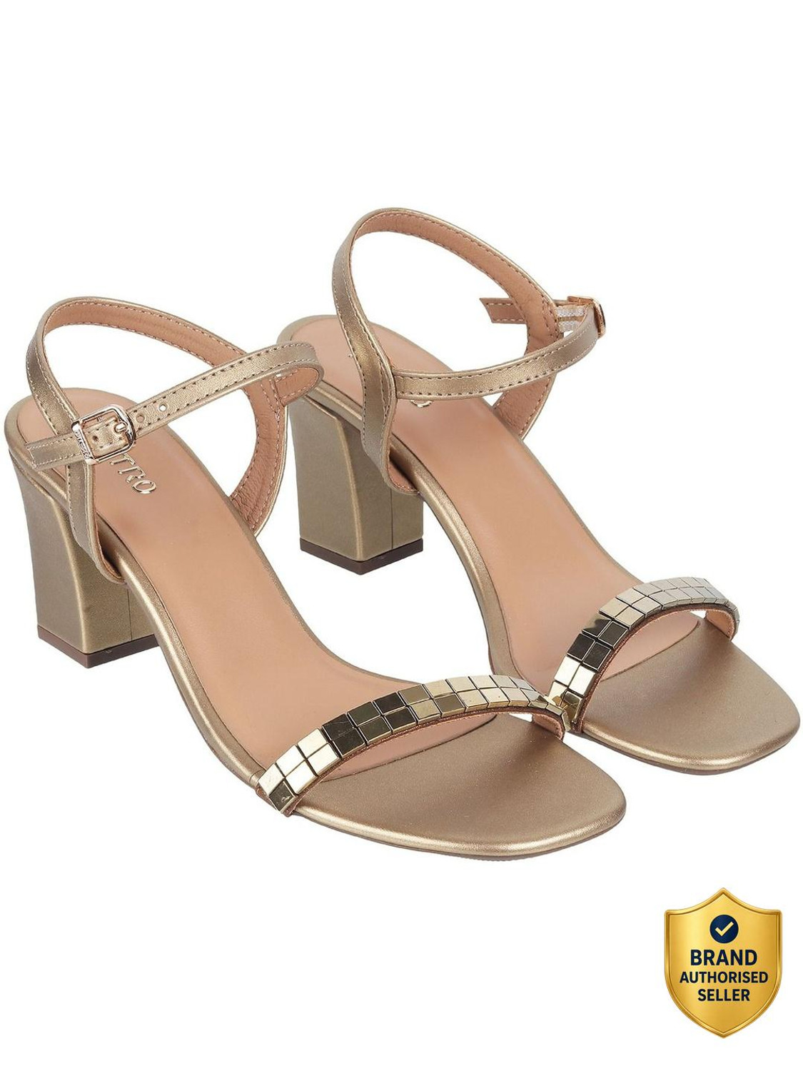 Image of METRO Women Heels Sandal (Gold, 3)