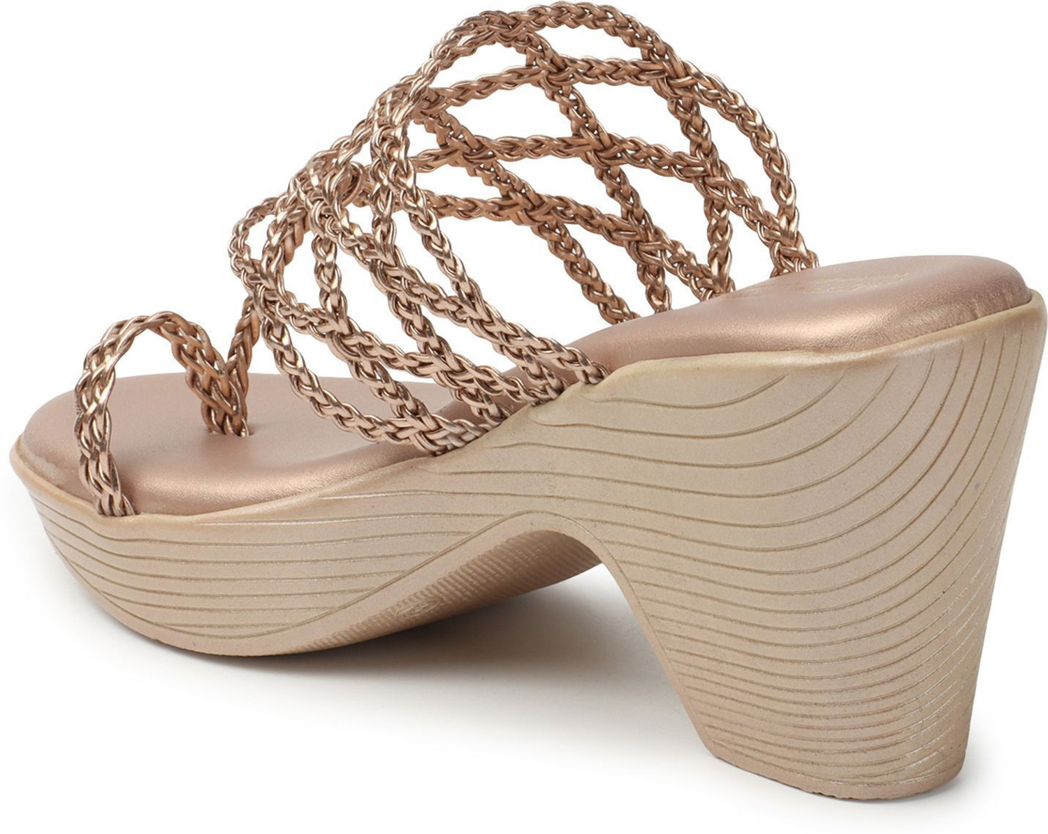 Image of madam glorious Women Heels Sandal (Pink, 7)