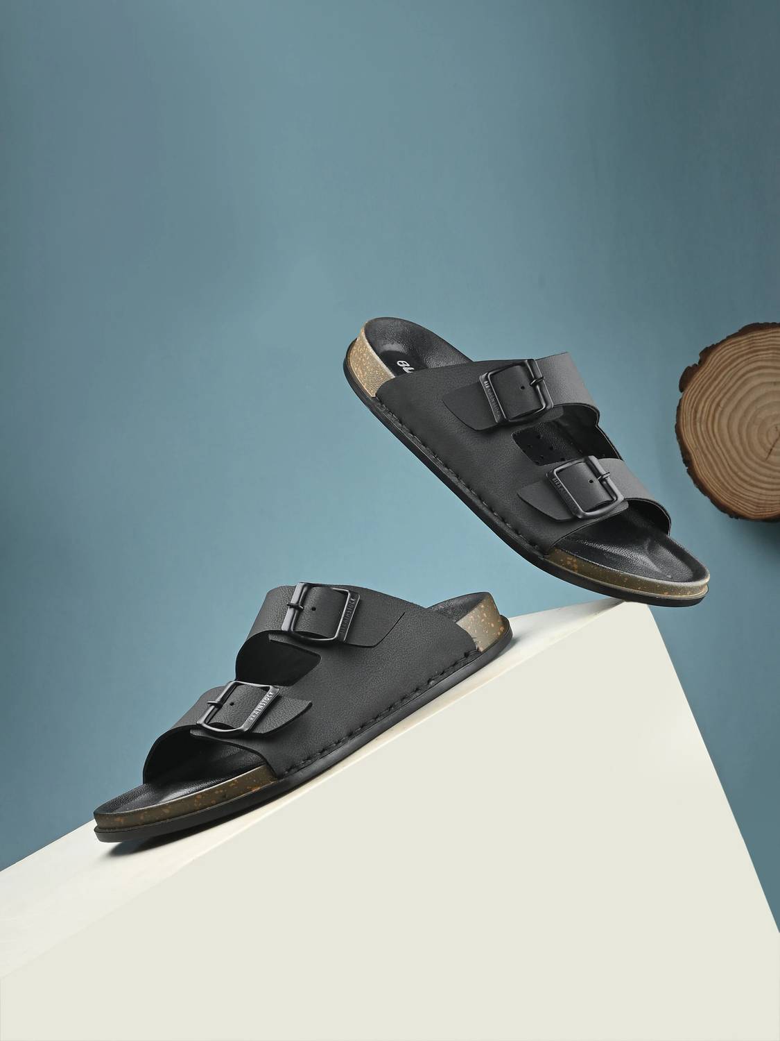 Bucik BCK10190 Lightweight Casual Soft Cushion Comfort Easy Solid Buckle Men Casual